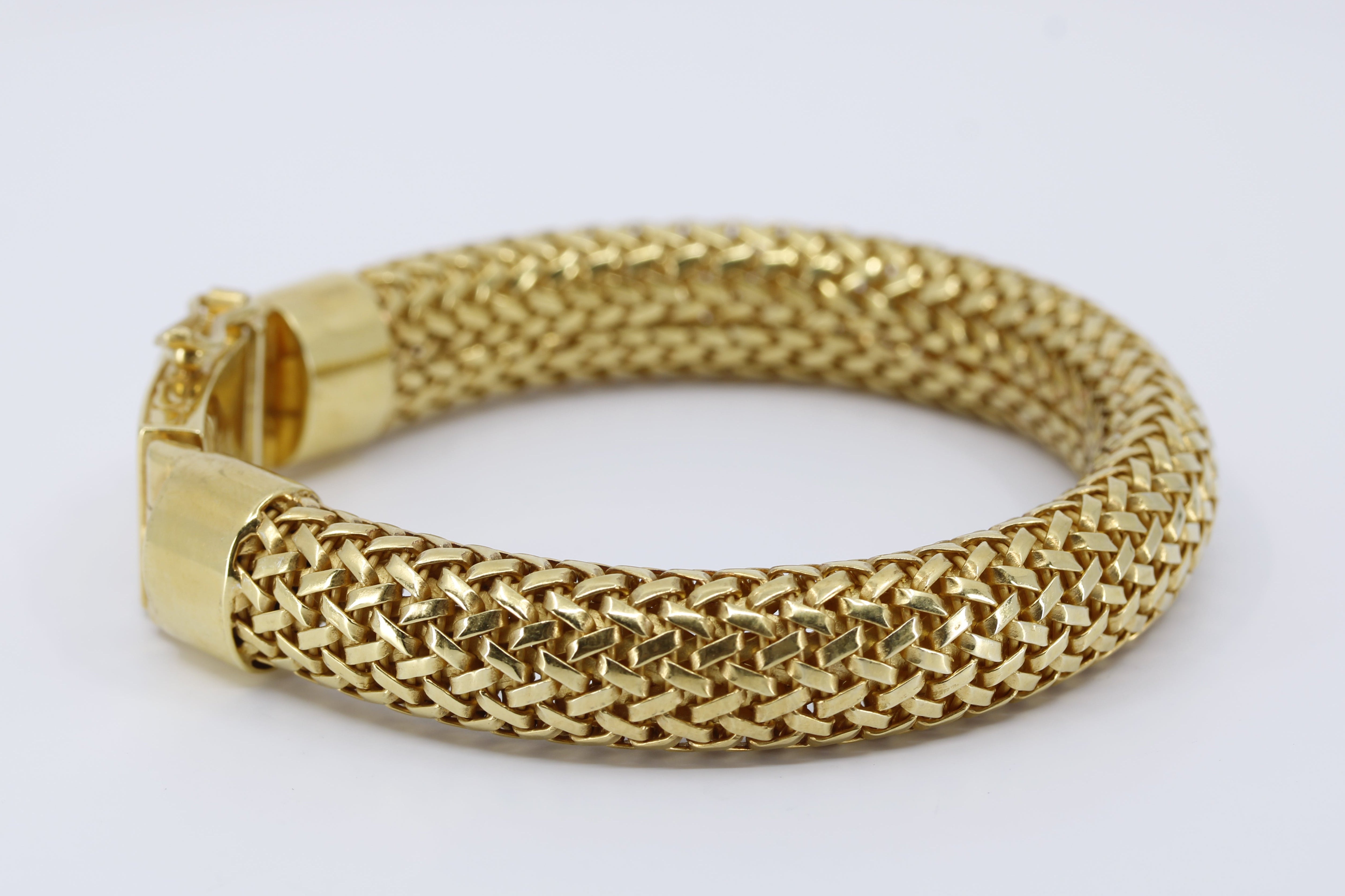 DALILA 18K Gold Vermeil Woven Mesh Chain Bracelet