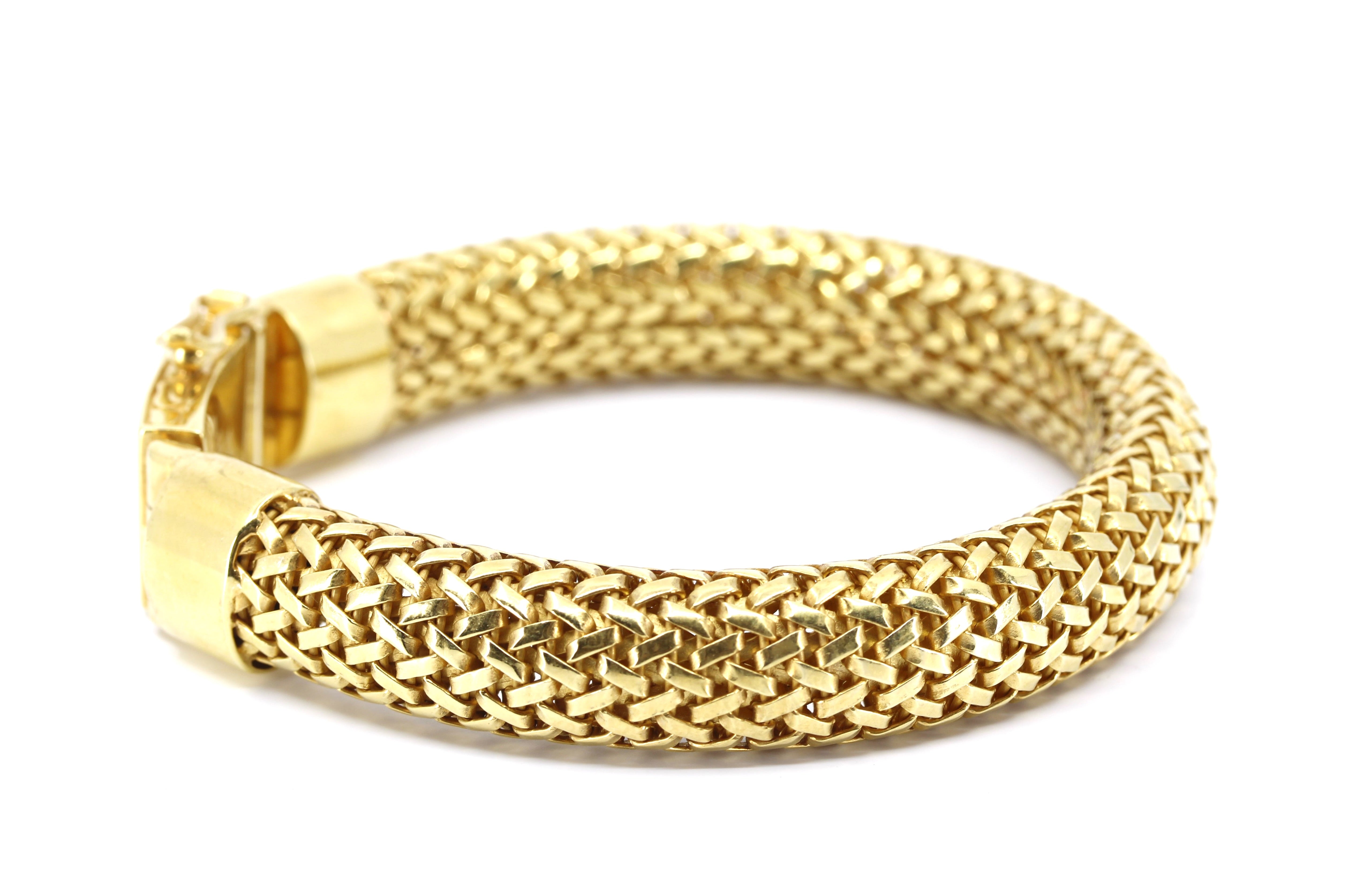 DALILA 18K Gold Vermeil Woven Mesh Chain Bracelet