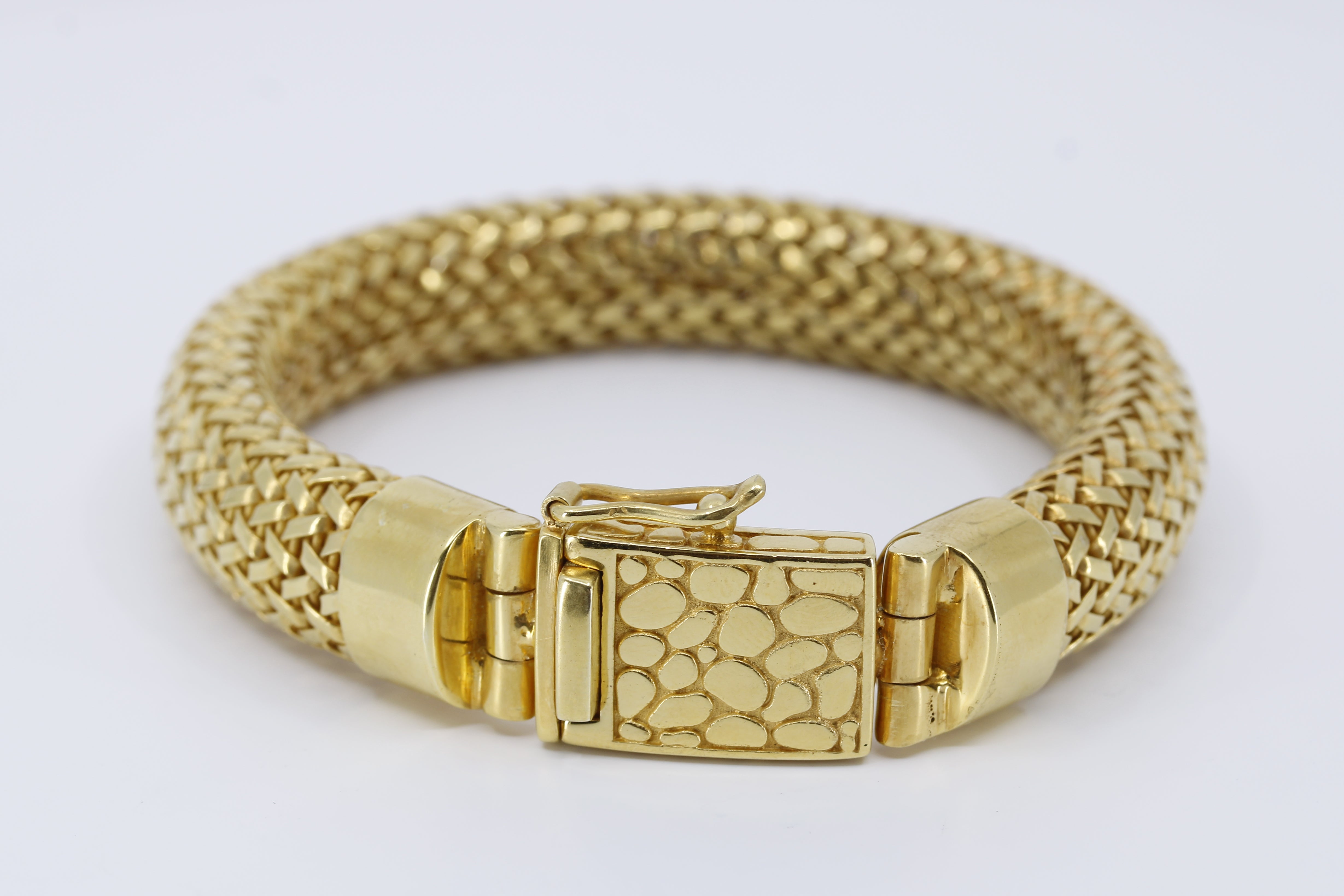 DALILA 18K Gold Vermeil Woven Mesh Chain Bracelet