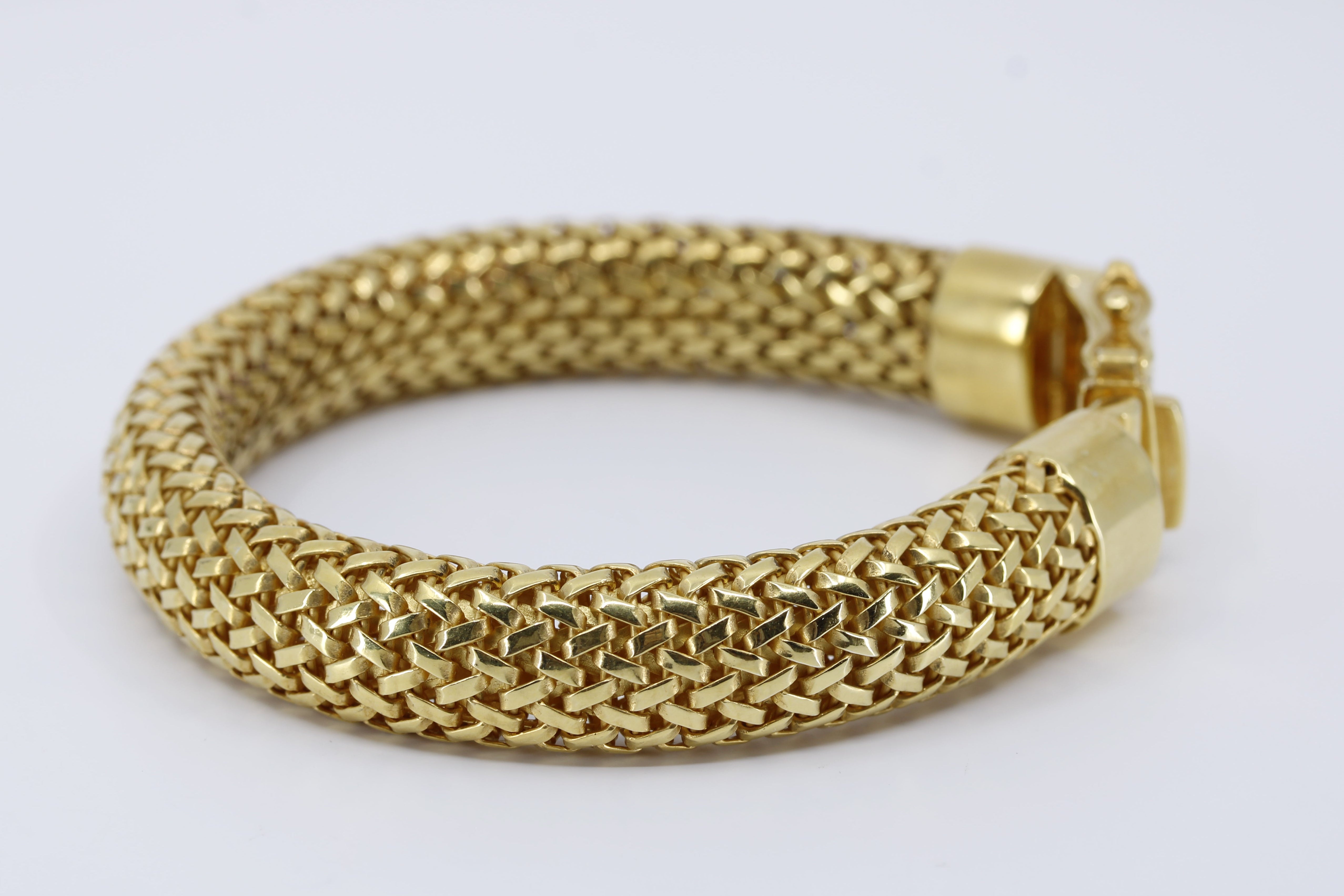 DALILA 18K Gold Vermeil Woven Mesh Chain Bracelet