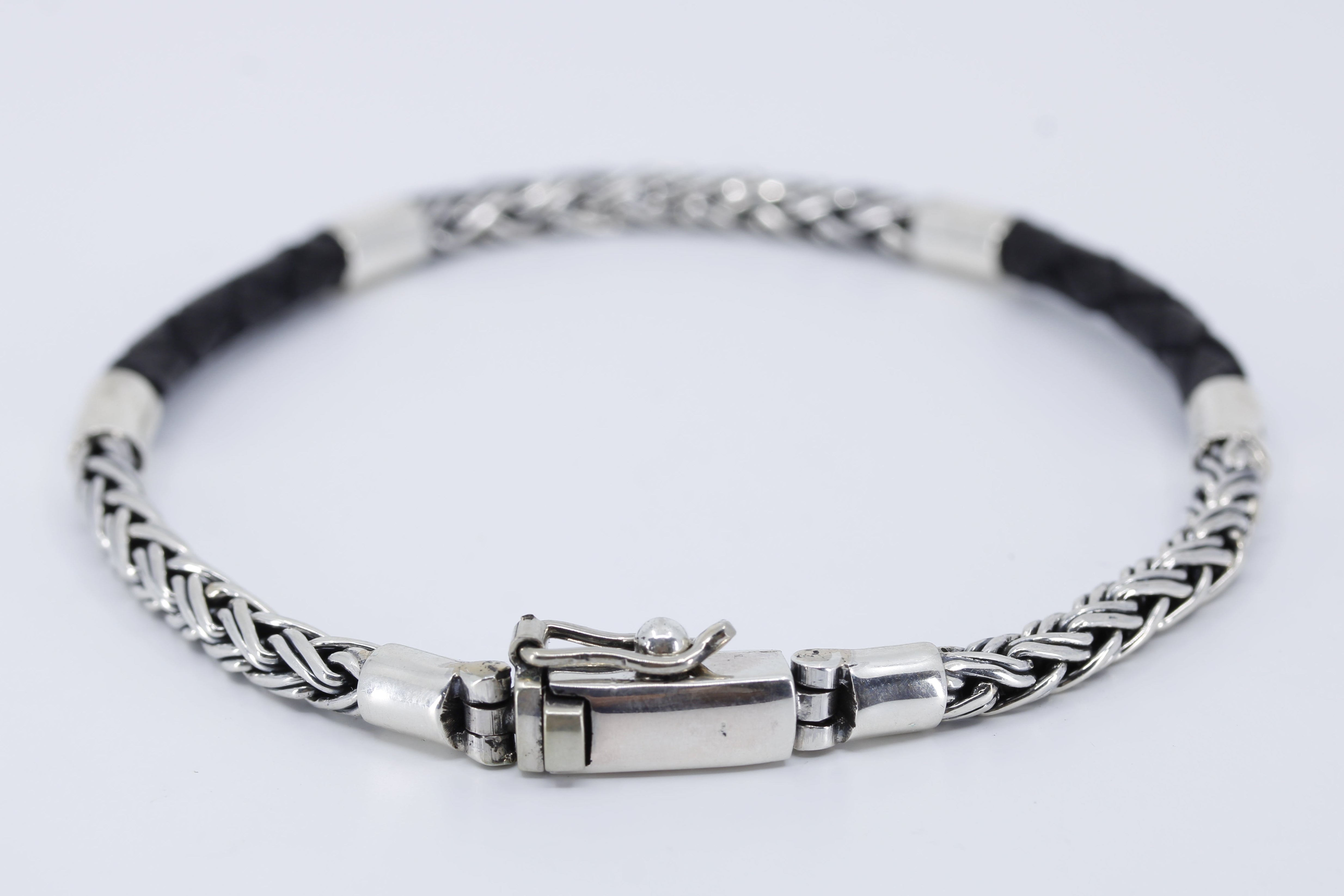 NOVA Braided Chain & Leather Bracelet