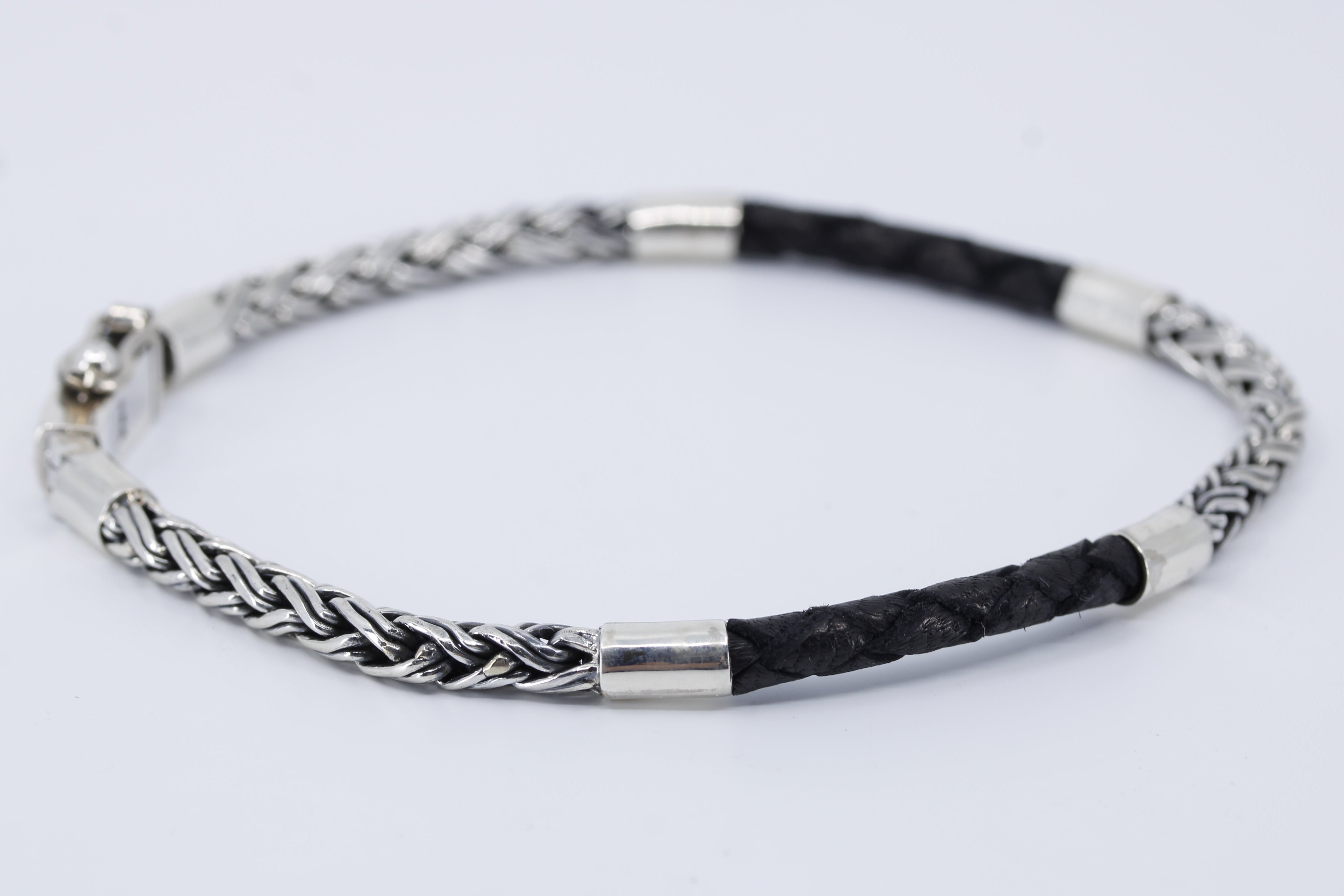 NOVA Braided Chain & Leather Bracelet