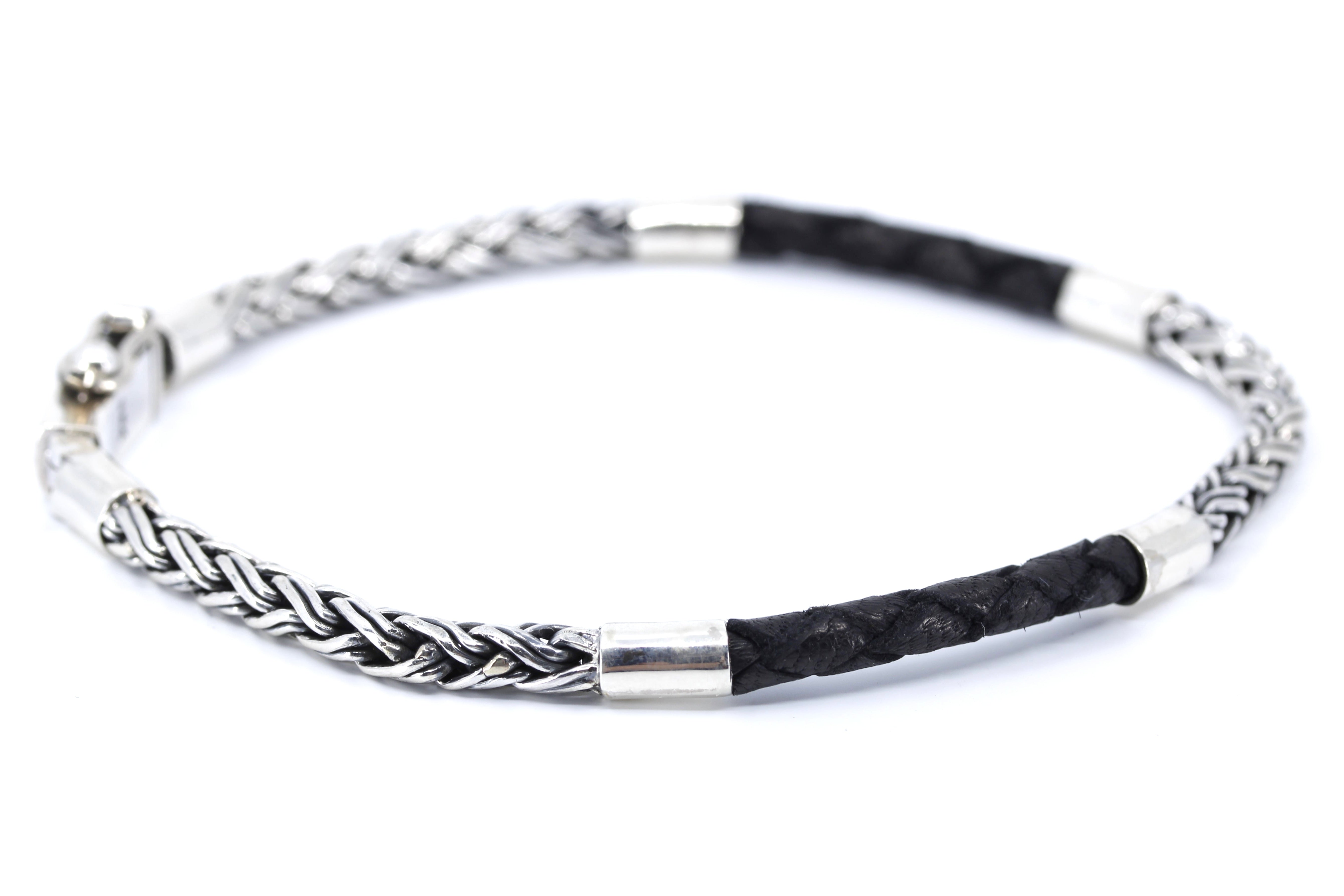 NOVA Braided Chain & Leather Bracelet