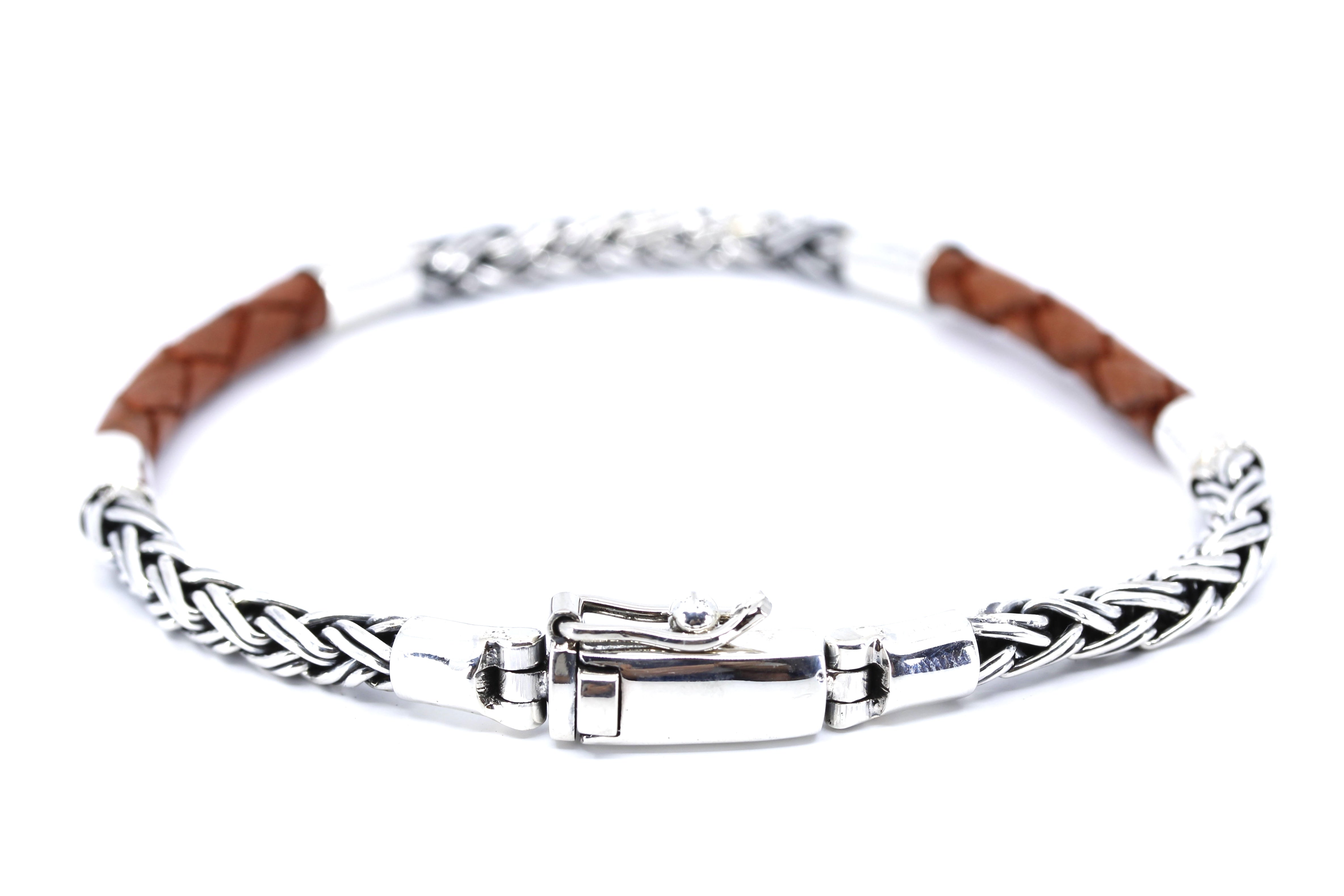 NOVA Braided Chain & Leather Bracelet