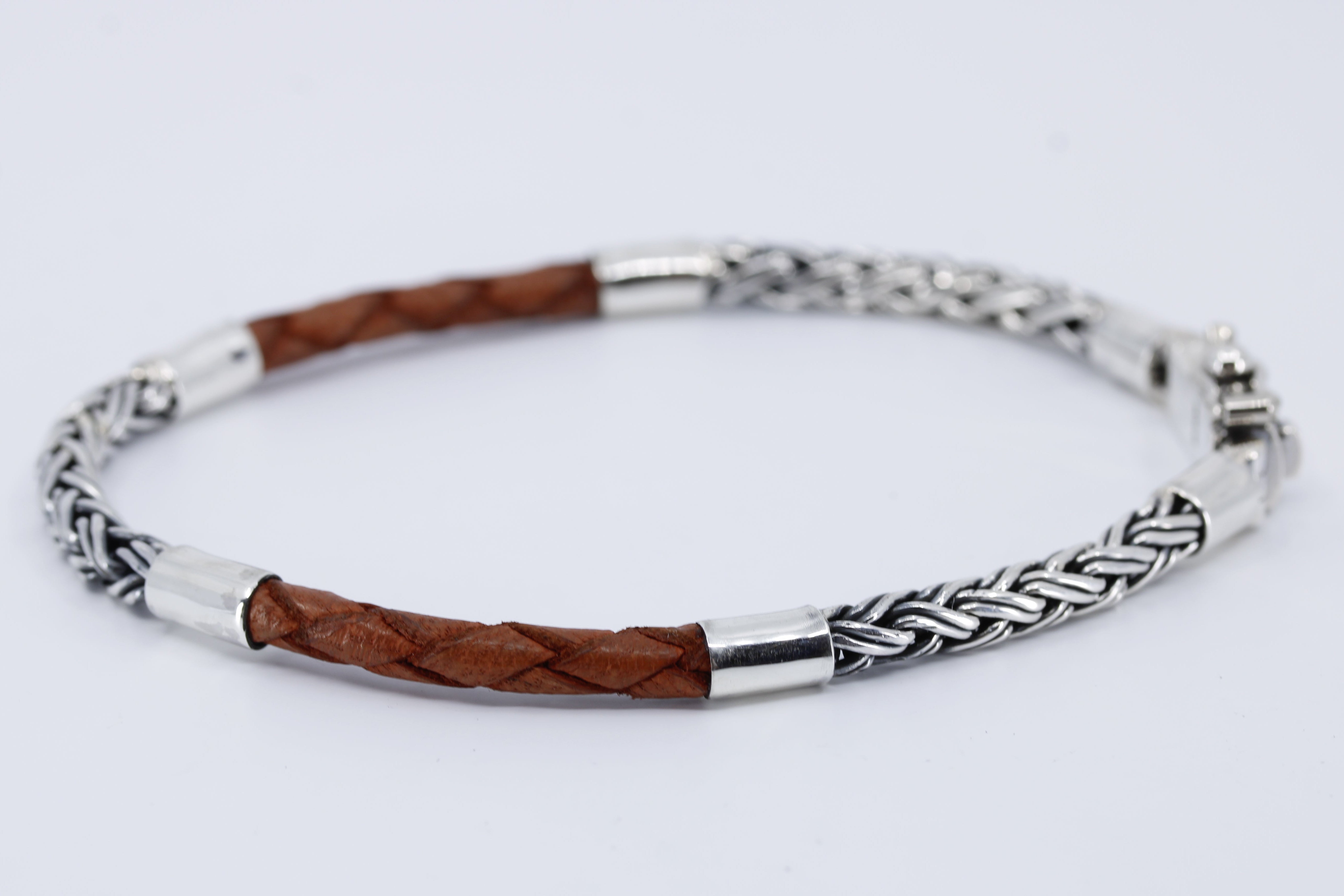 NOVA Braided Chain & Leather Bracelet