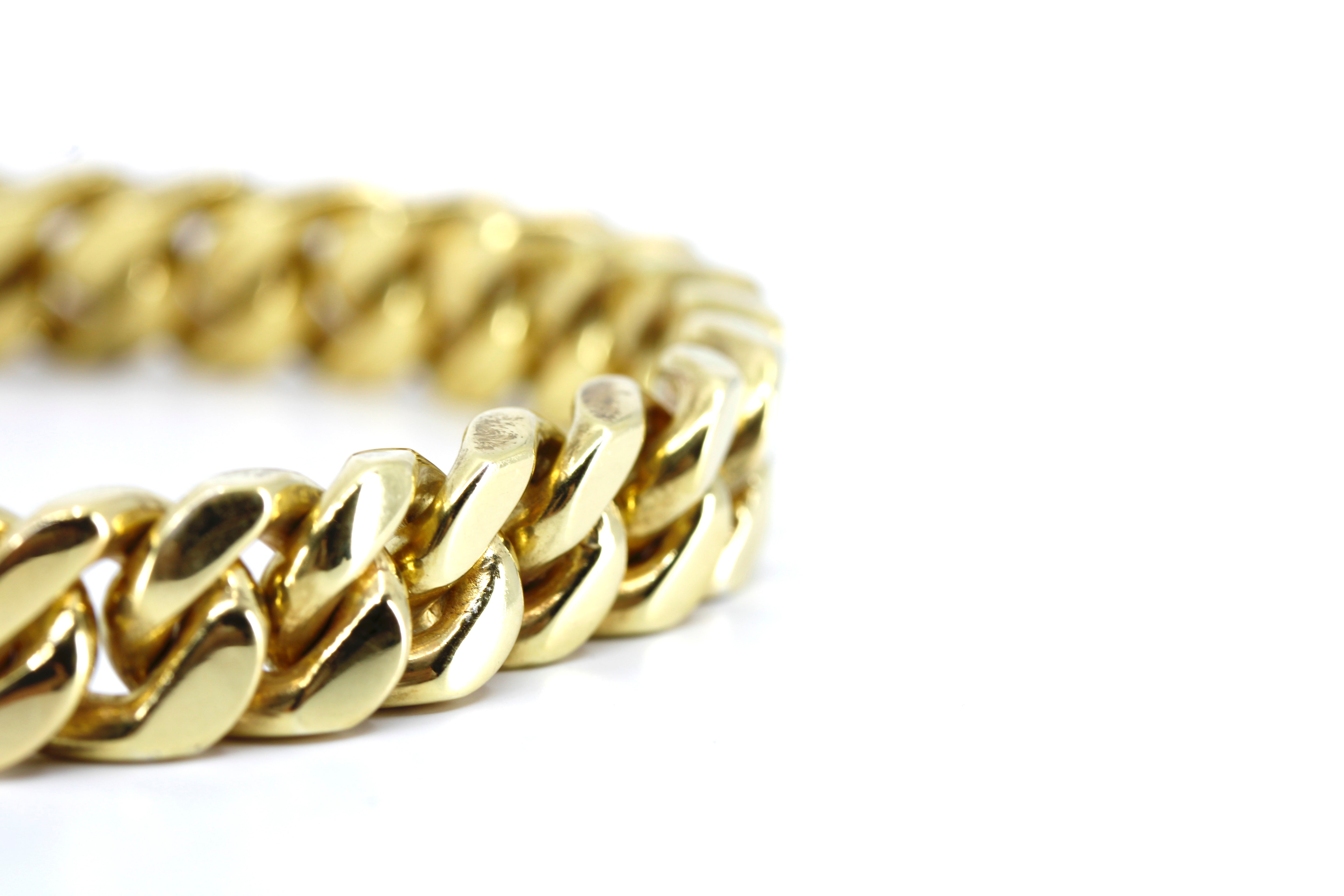 SAAR 18K Gold Vermeil Classic Curb Chain Bracelet