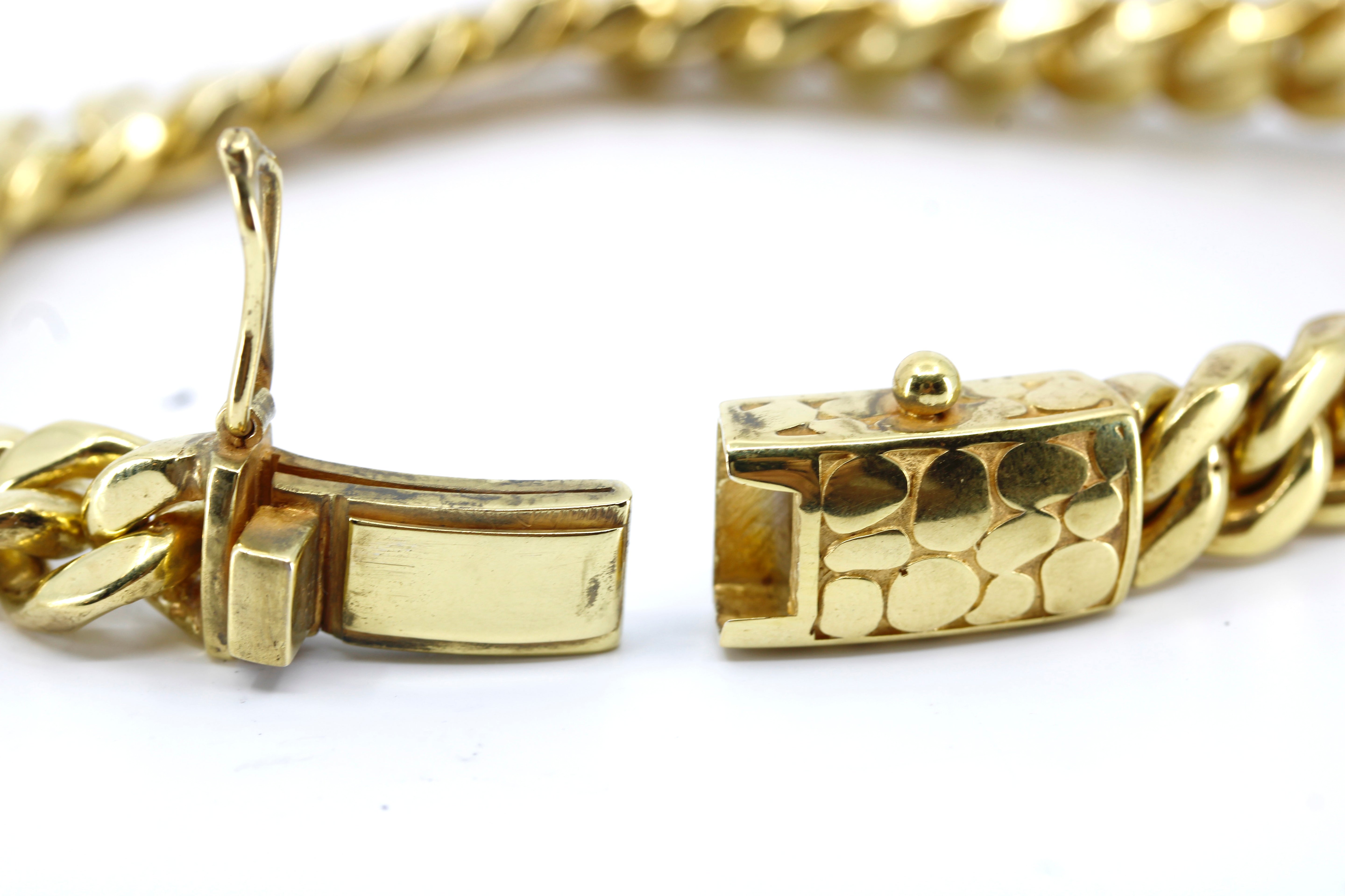 SAAR 18K Gold Vermeil Classic Curb Chain Bracelet