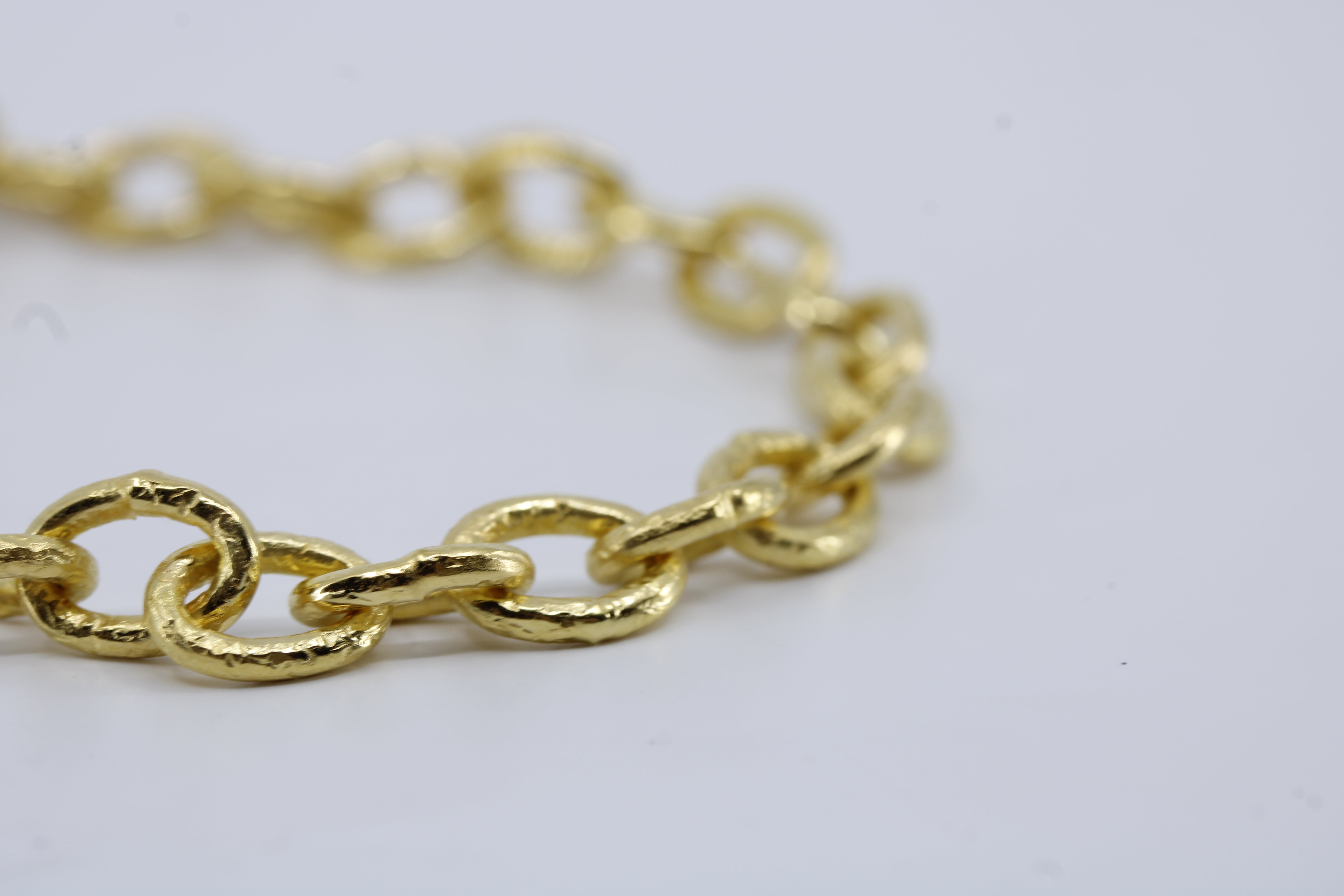 AL CANAL 18K Gold Vermeil Chain Link Bracelet