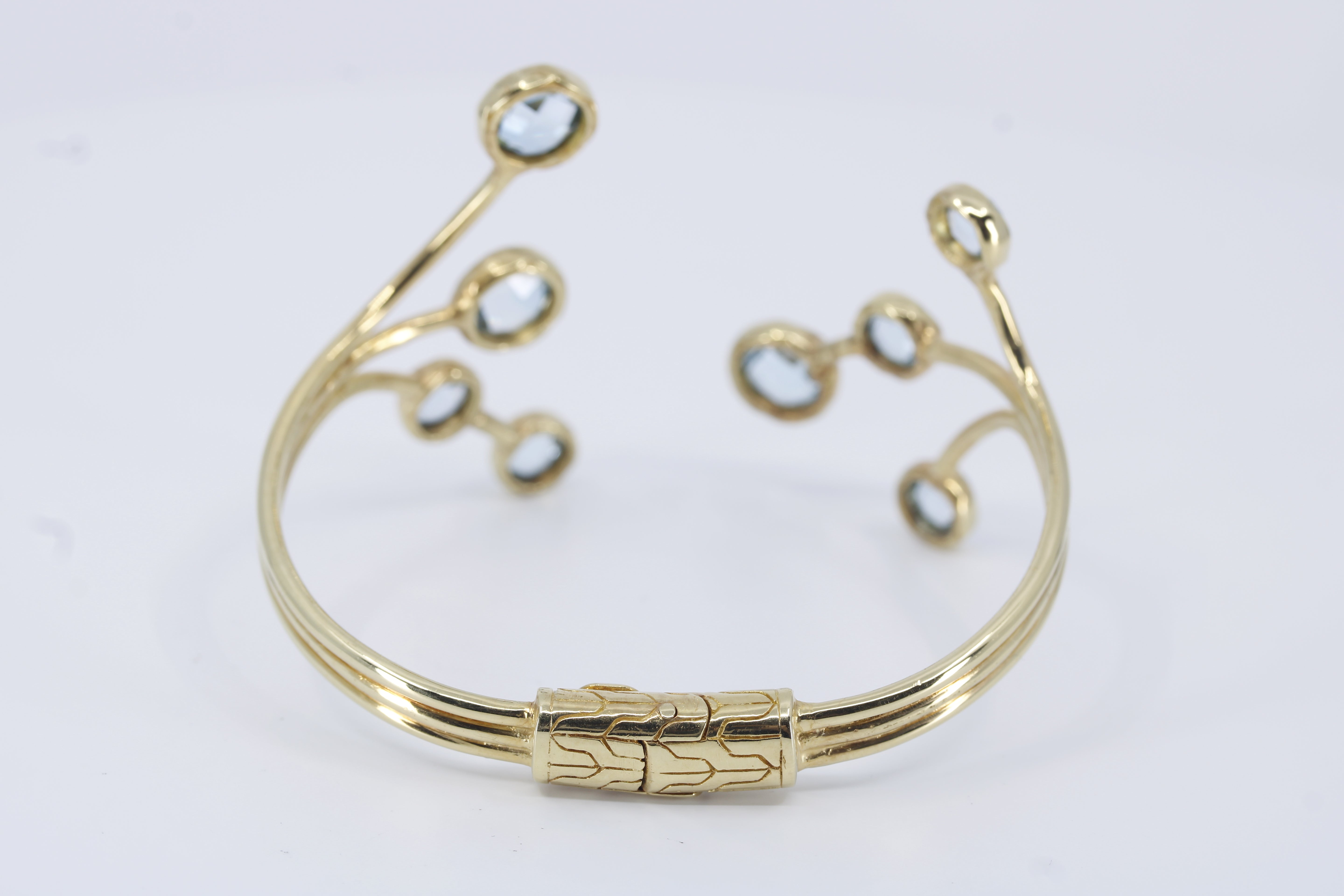 Il Gattopardo 18K Gold Vermeil Blue Topaz Brunch Cuff Bracelet