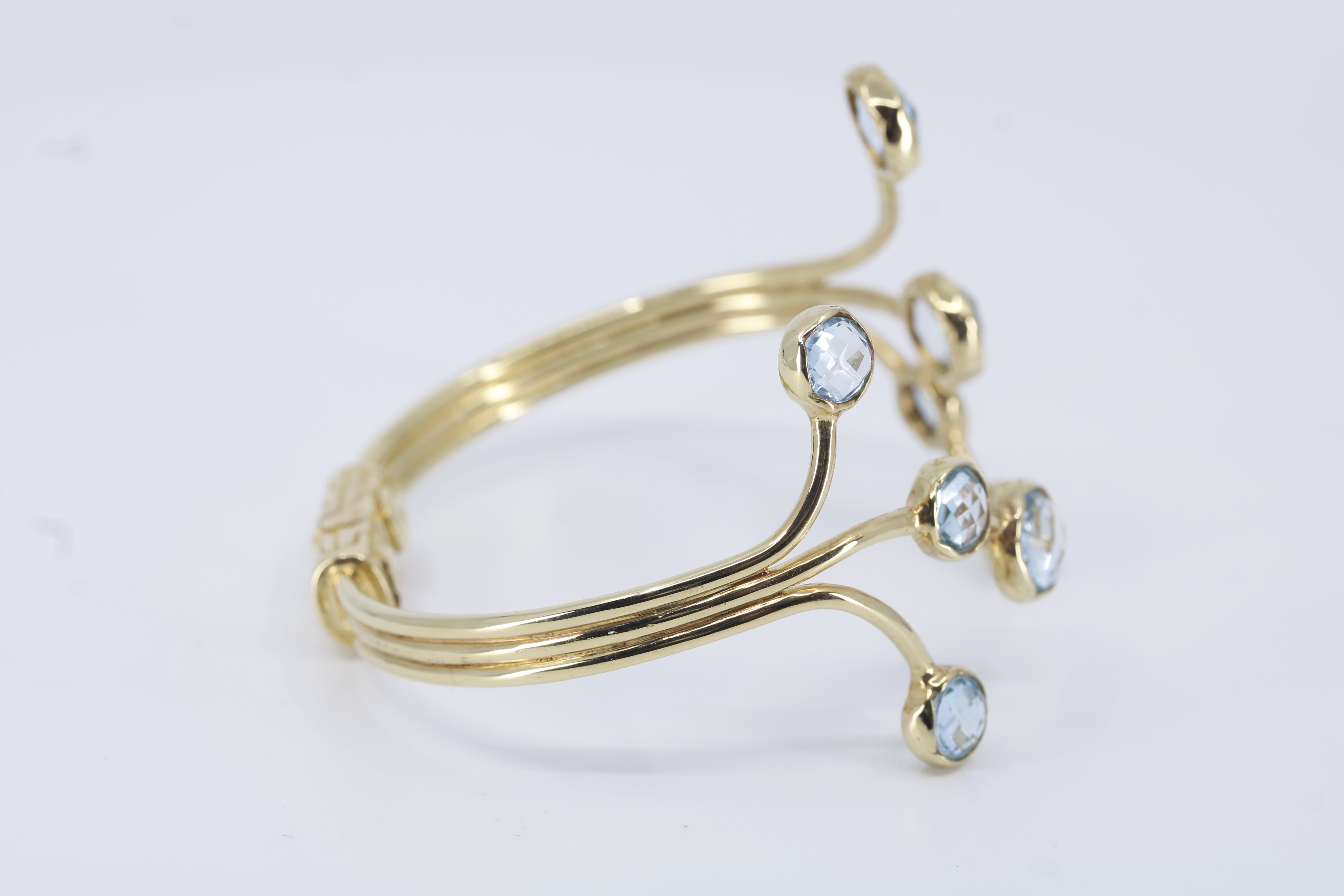 Il Gattopardo 18K Gold Vermeil Blue Topaz Brunch Cuff Bracelet