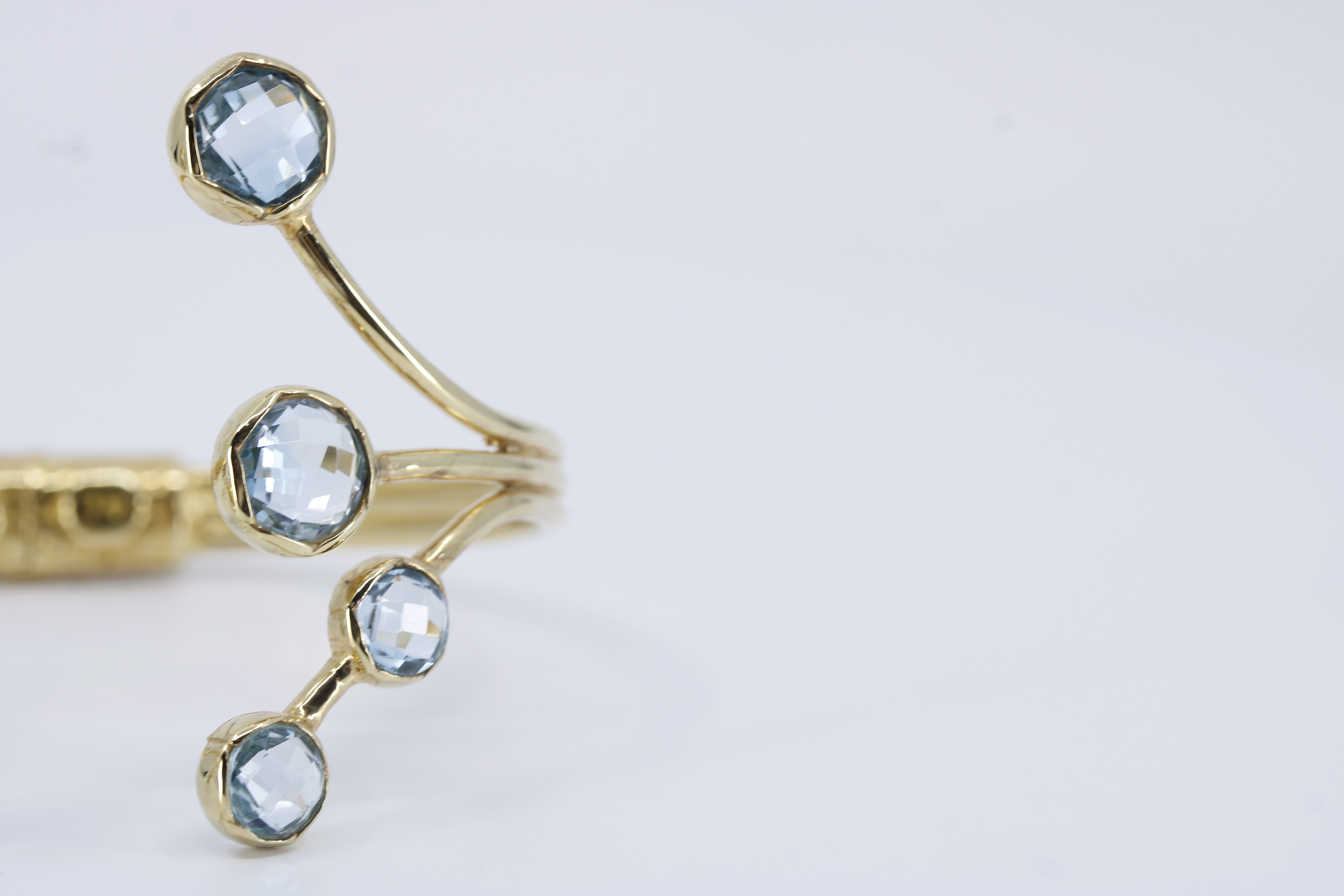Il Gattopardo 18K Gold Vermeil Blue Topaz Brunch Cuff Bracelet