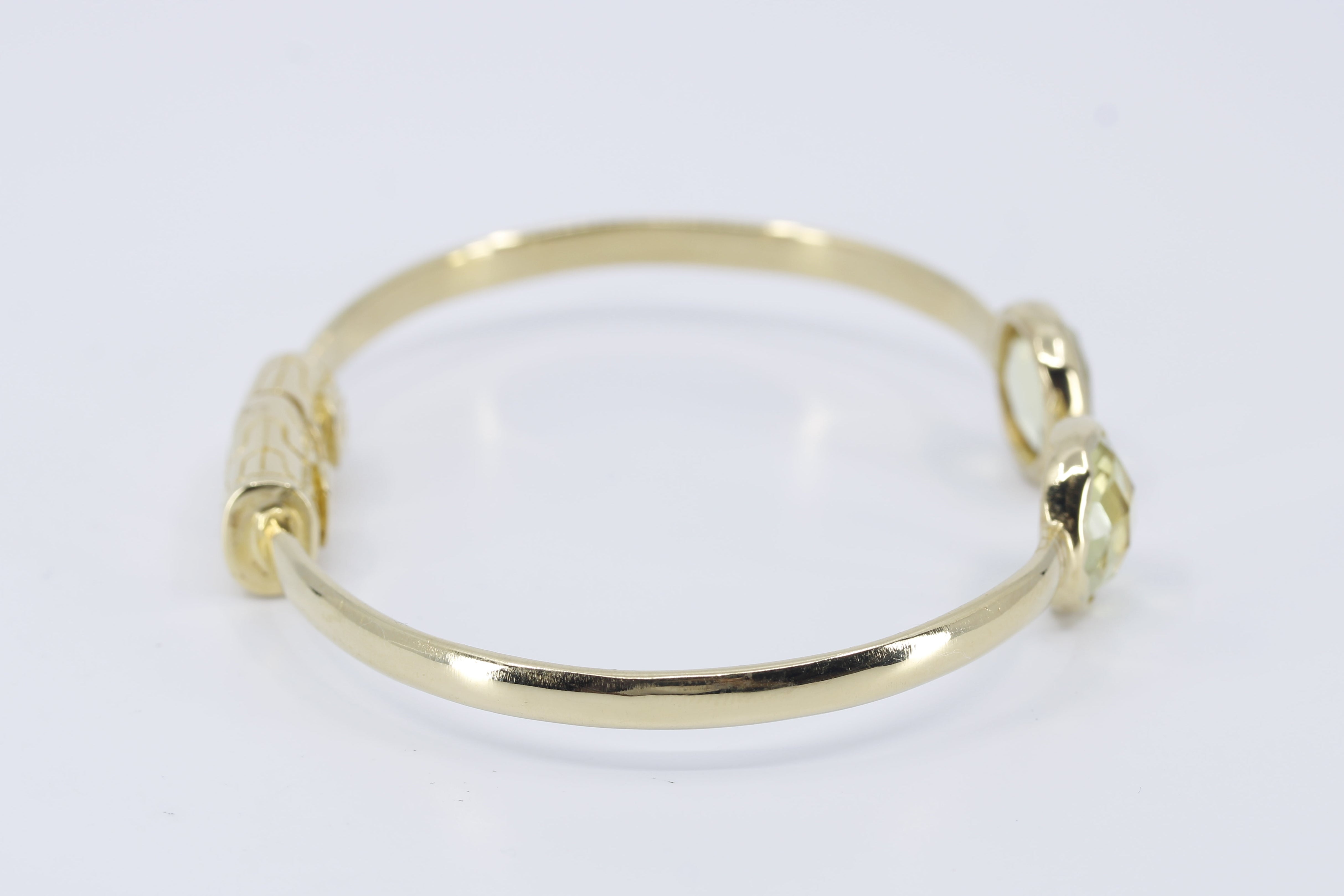 ETHERNA 18K Gold Vermeil Open Cuff Bracelet with Lemon Quartz