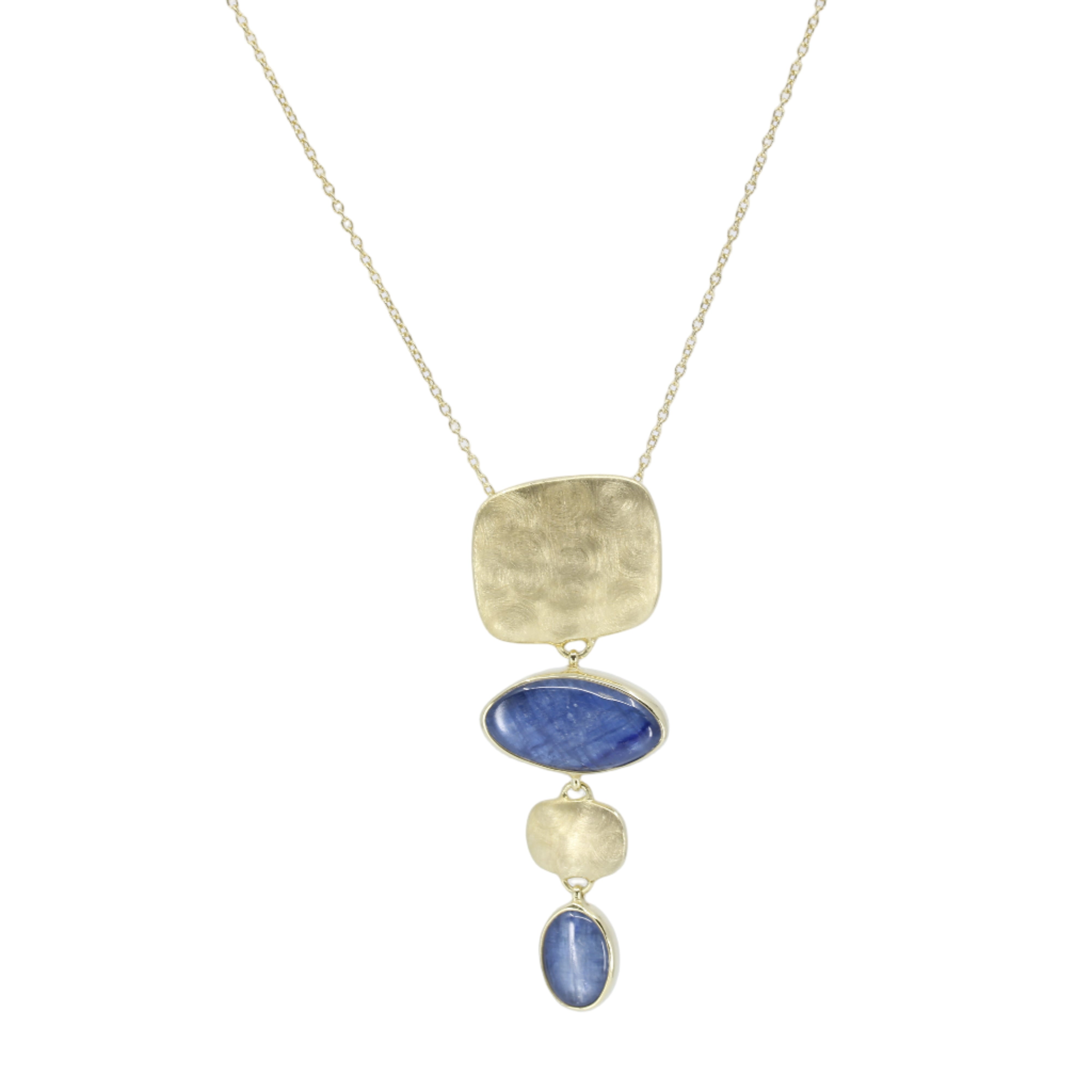 DUNE 18K Gold Vermeil Dangle Necklace with Kyanite