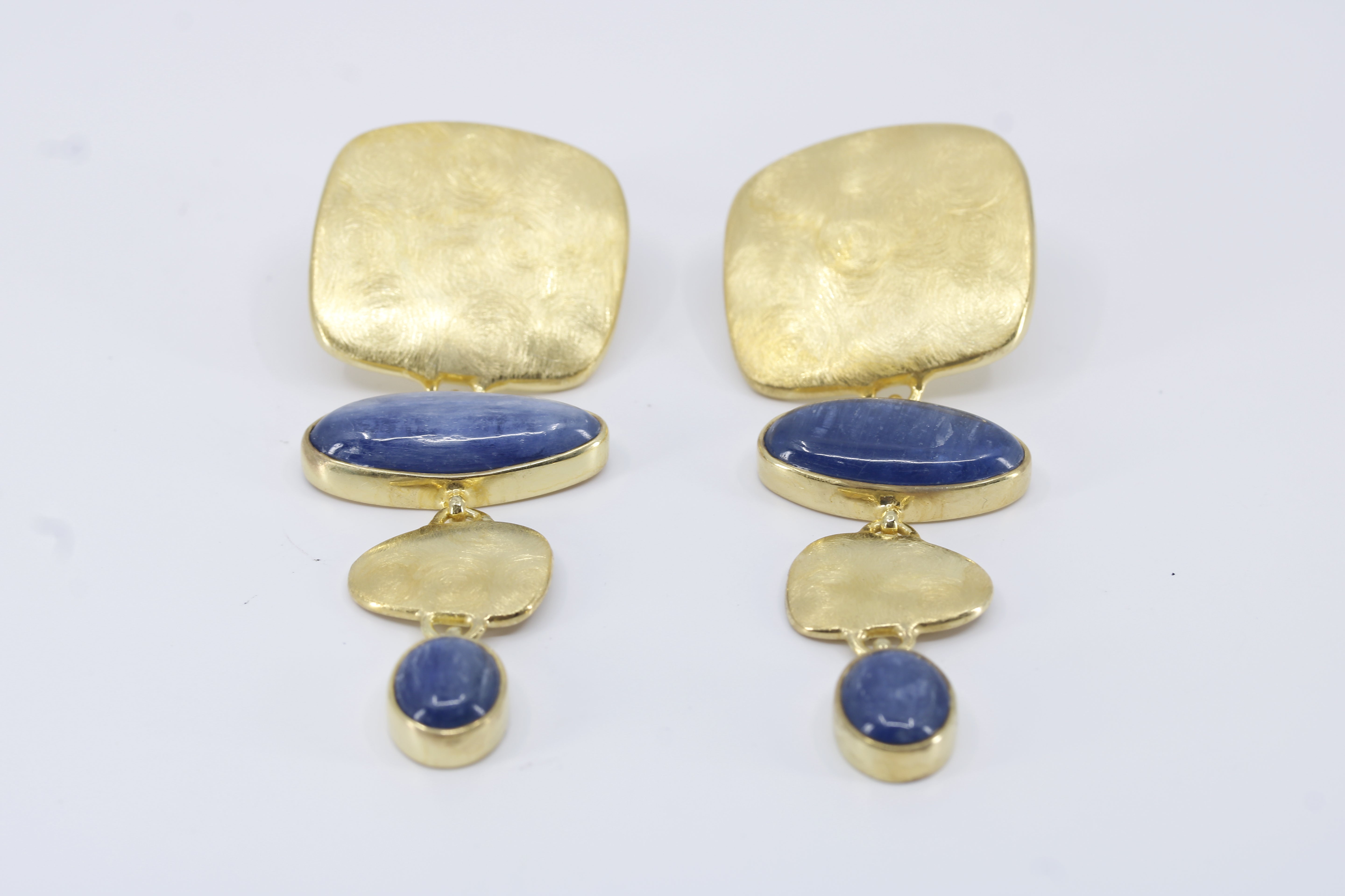 Dune 18K Gold Vermeil Dangle Earring with Kyanite
