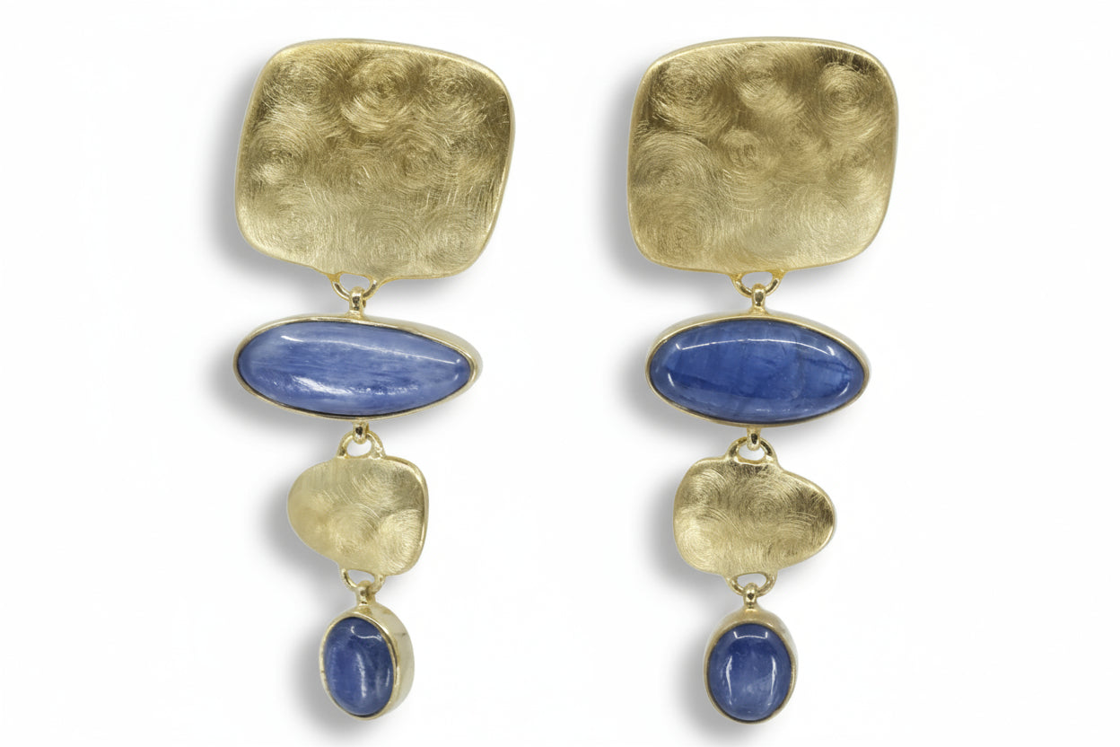 DUNE 18K Gold Vermeil Dangle Earring with Kyanite
