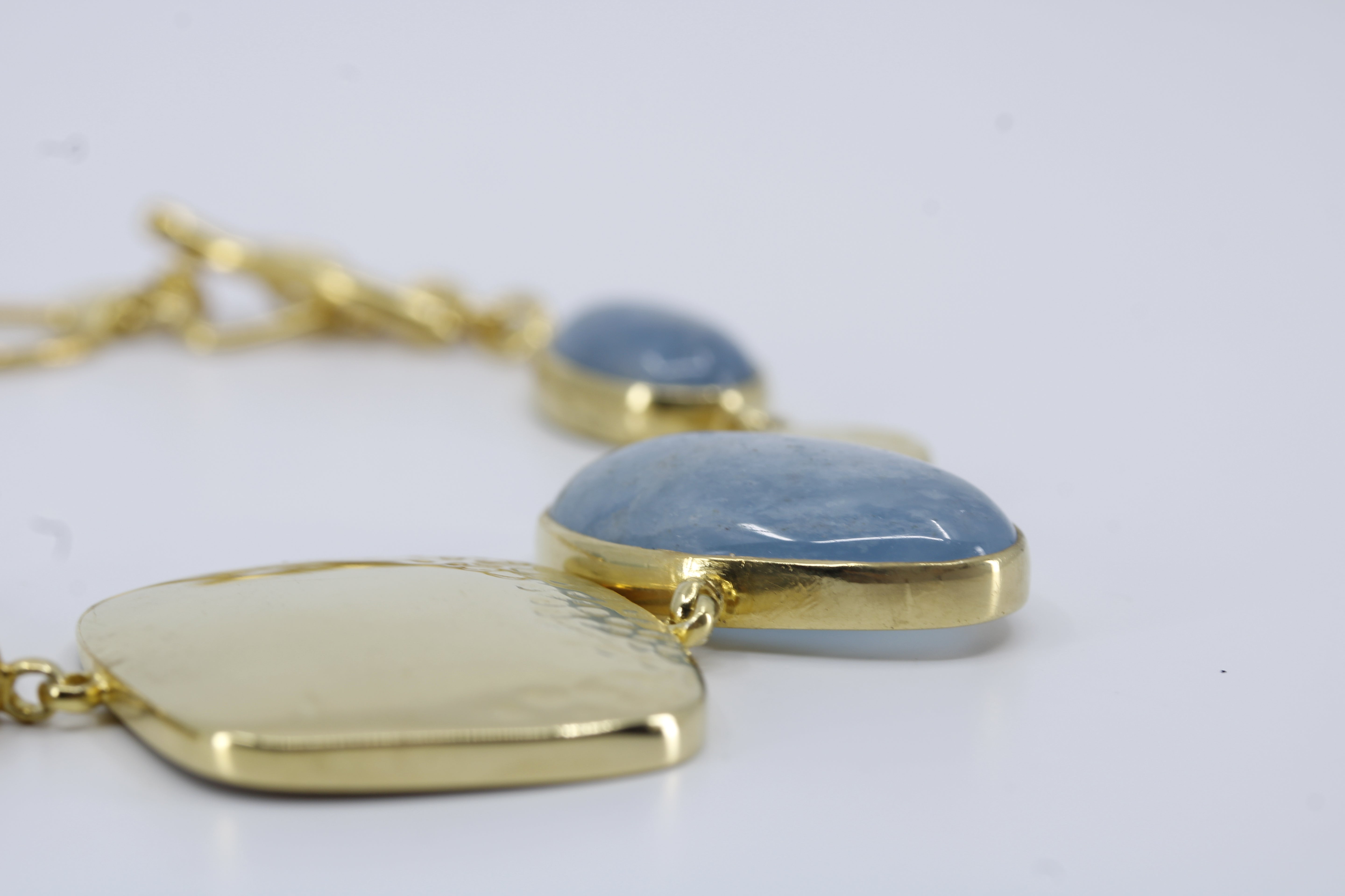 Dune 18K Gold Vermeil Statement Link Bracelet with Beryl