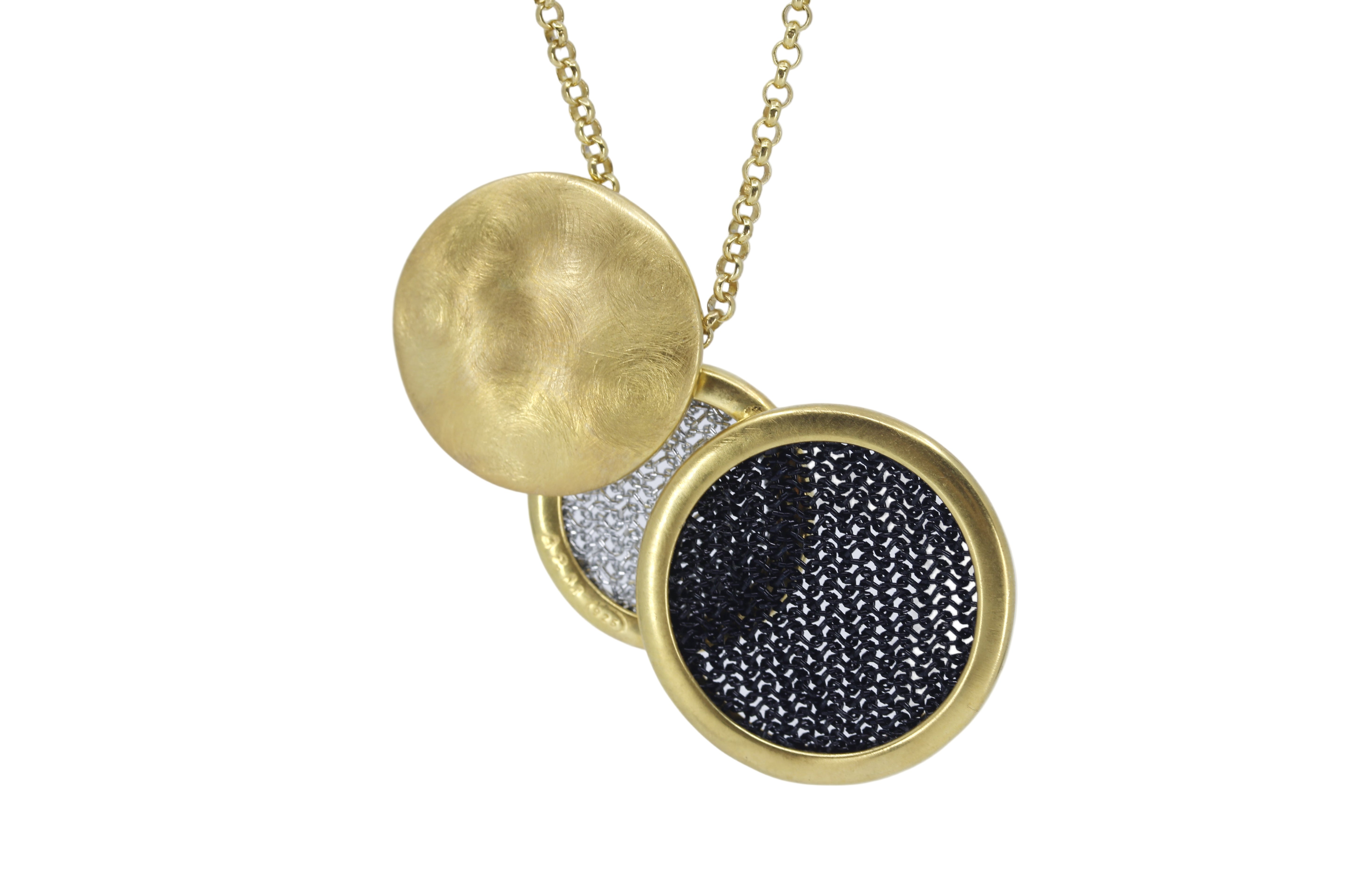 AIMA 18K Gold Vermeil Multi Disc Necklace