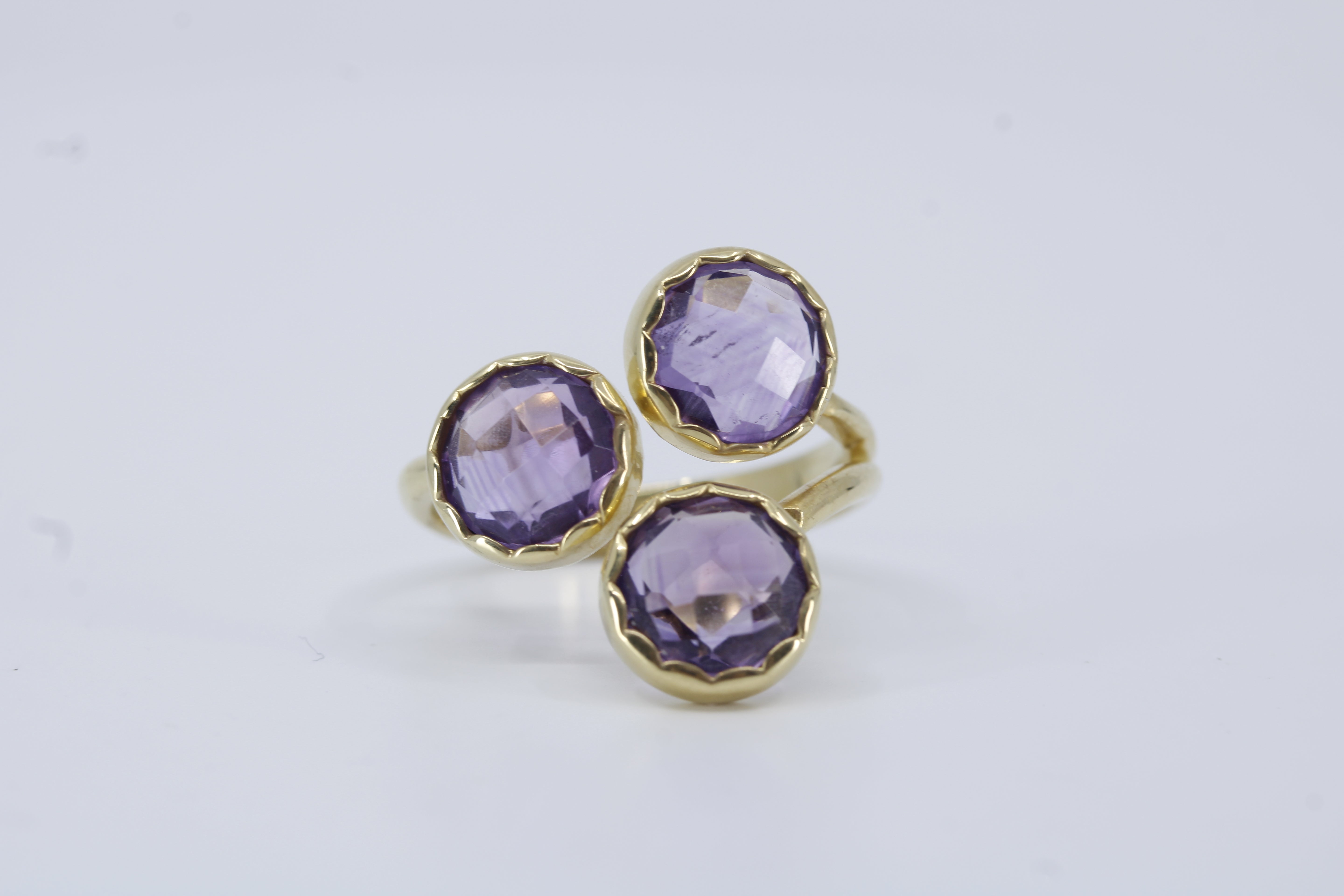 Il Gattopardo 18K Gold Vermeil Amethyst Brunch Ring