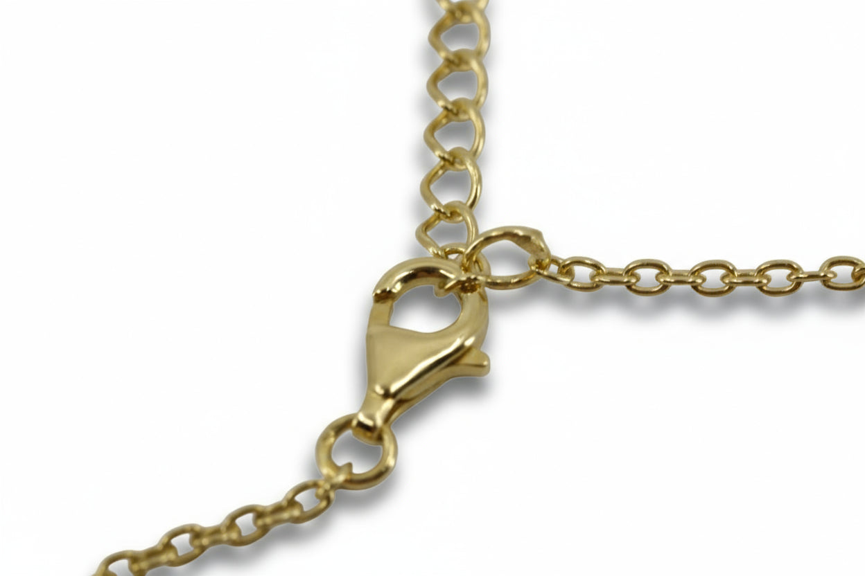 ETHERNA 18K Gold Vermeil Station Necklace with Amethyst