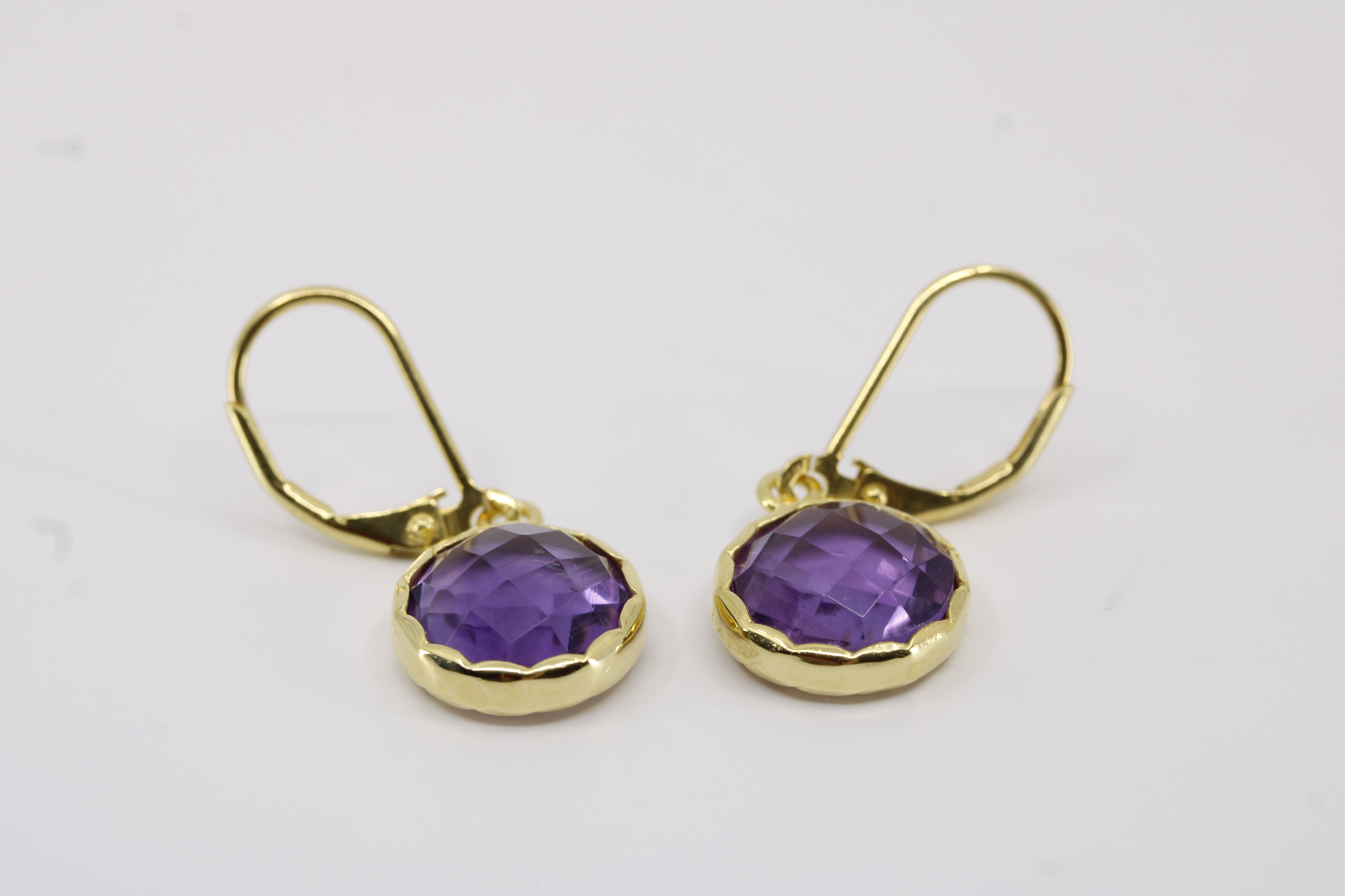 Il Gattopardo 18K Gold Vermeil Bold Drop Earring with Amethyst