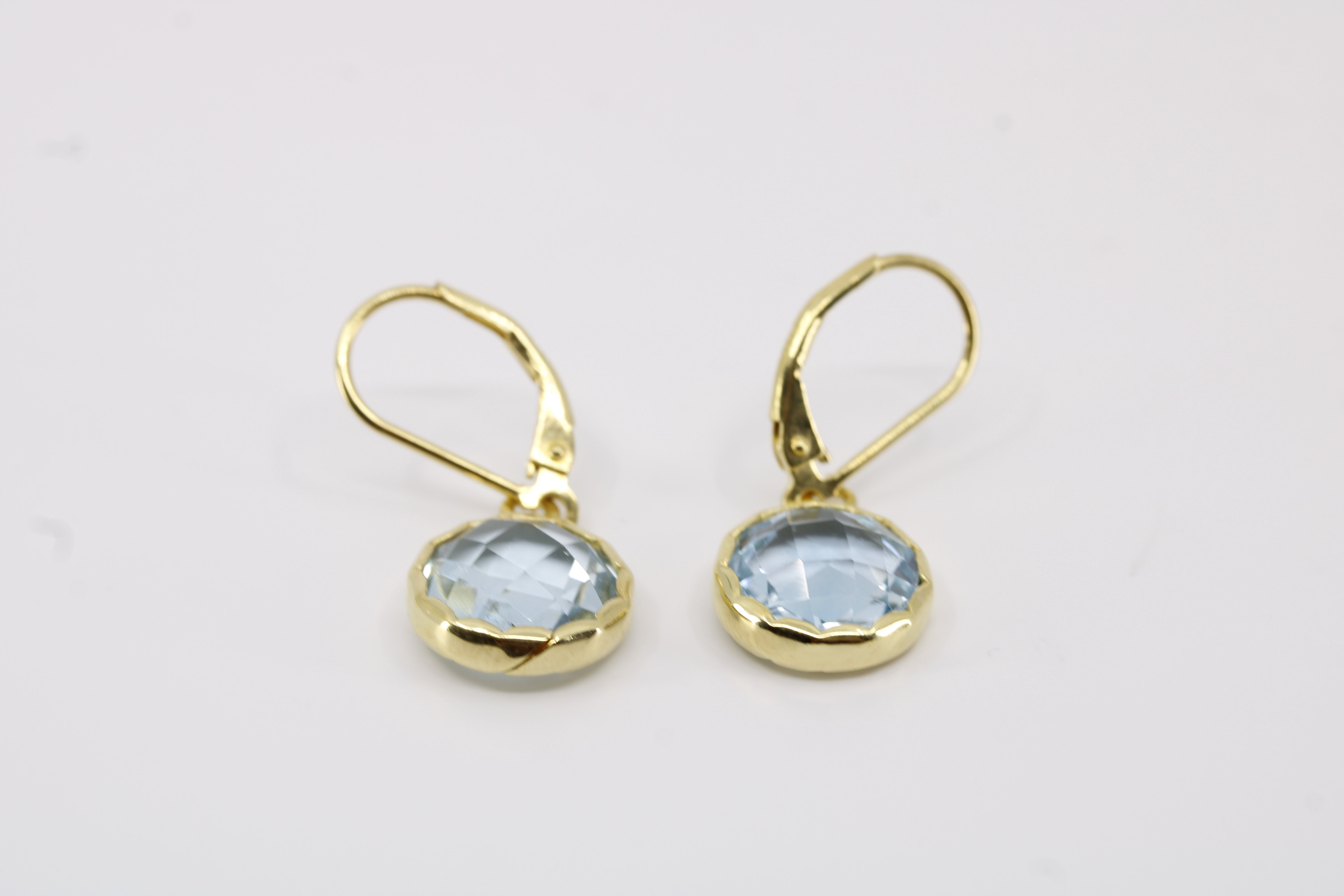Il Gattopardo 18K Gold Vermeil Bold Drop Earring with Blue Topaz