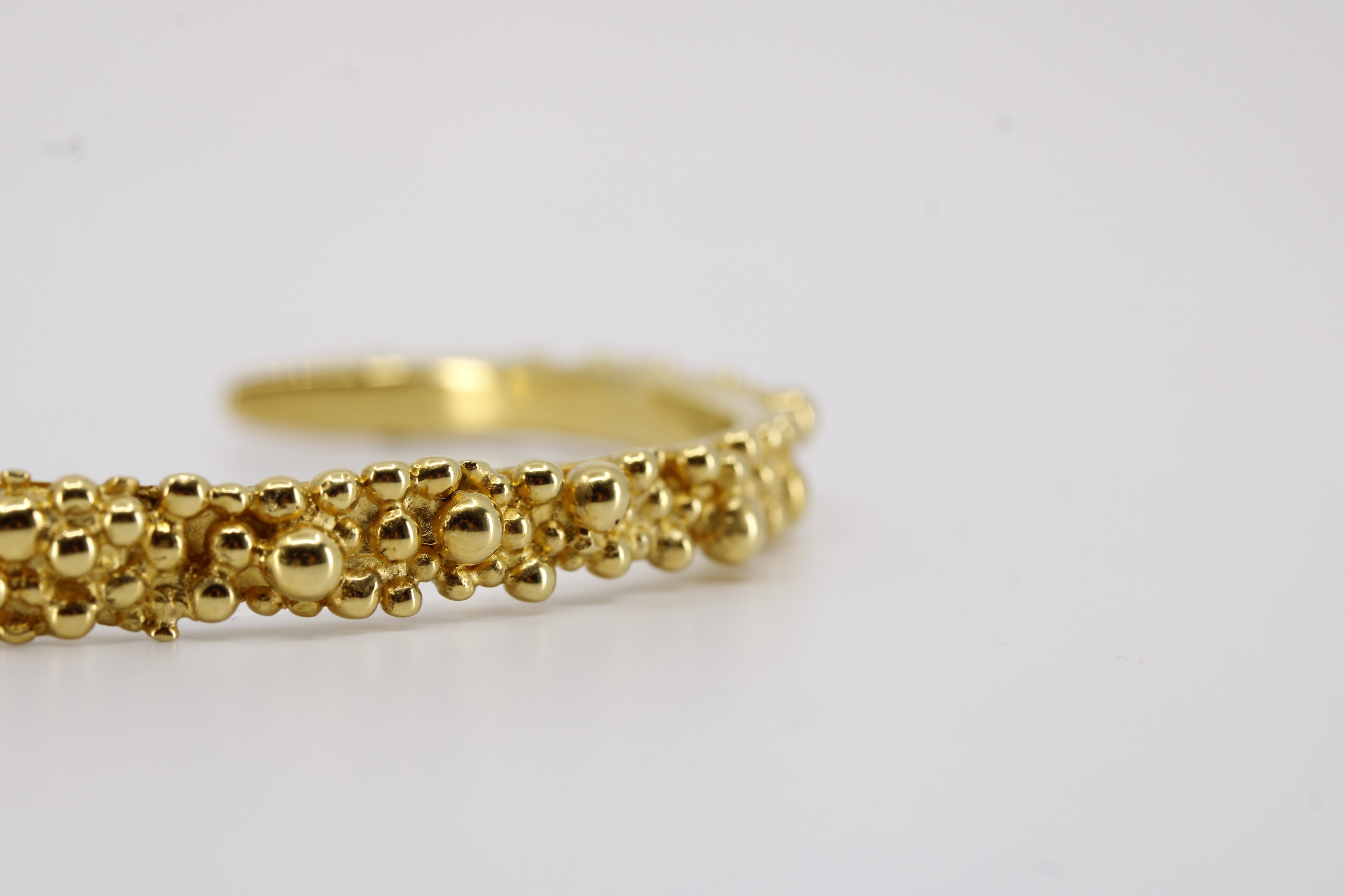 Caviar 18K Gold Vermeil Cuff Bracelet