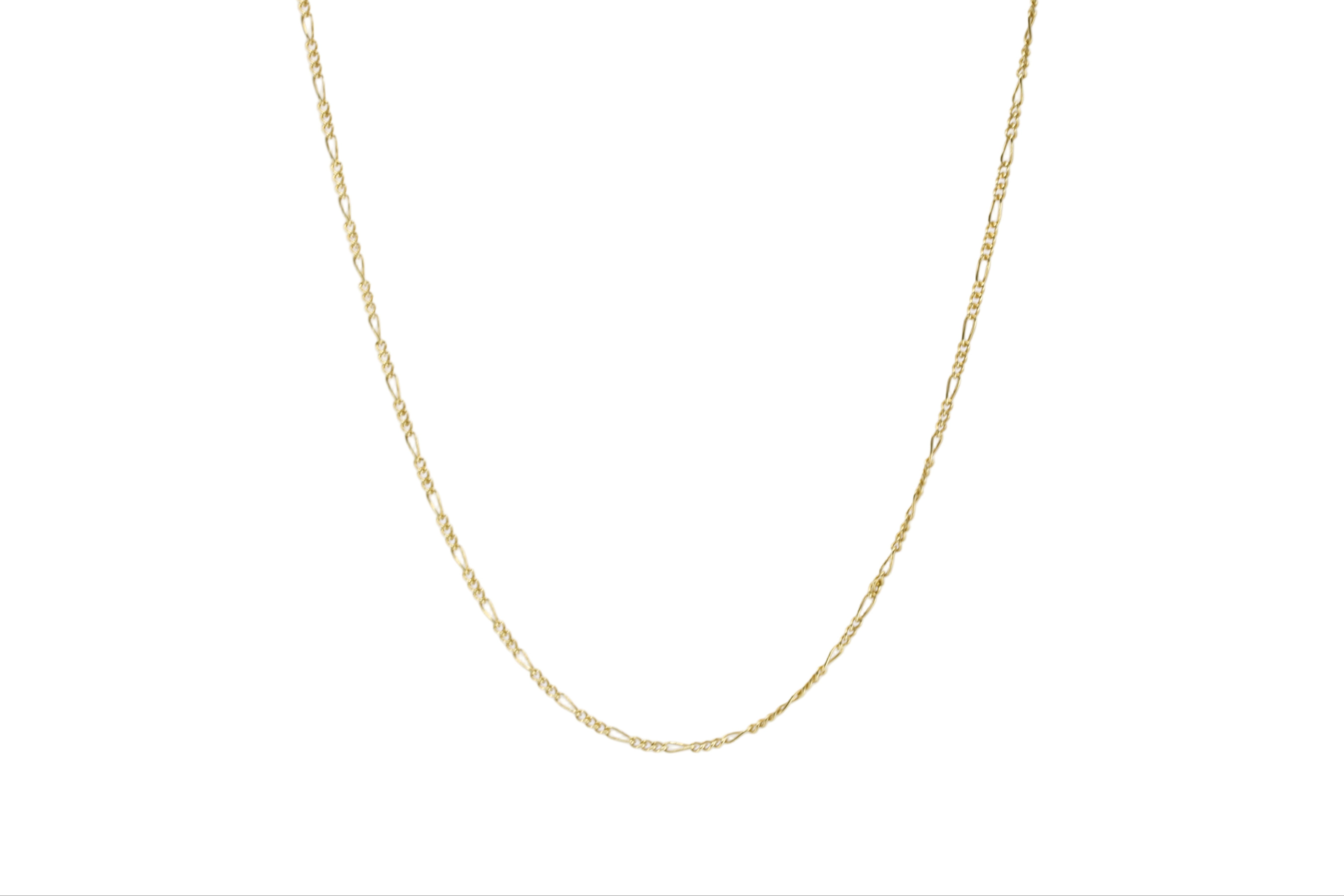 ESSENZA 18K Gold Vermeil Slim Figaro Chain Necklace