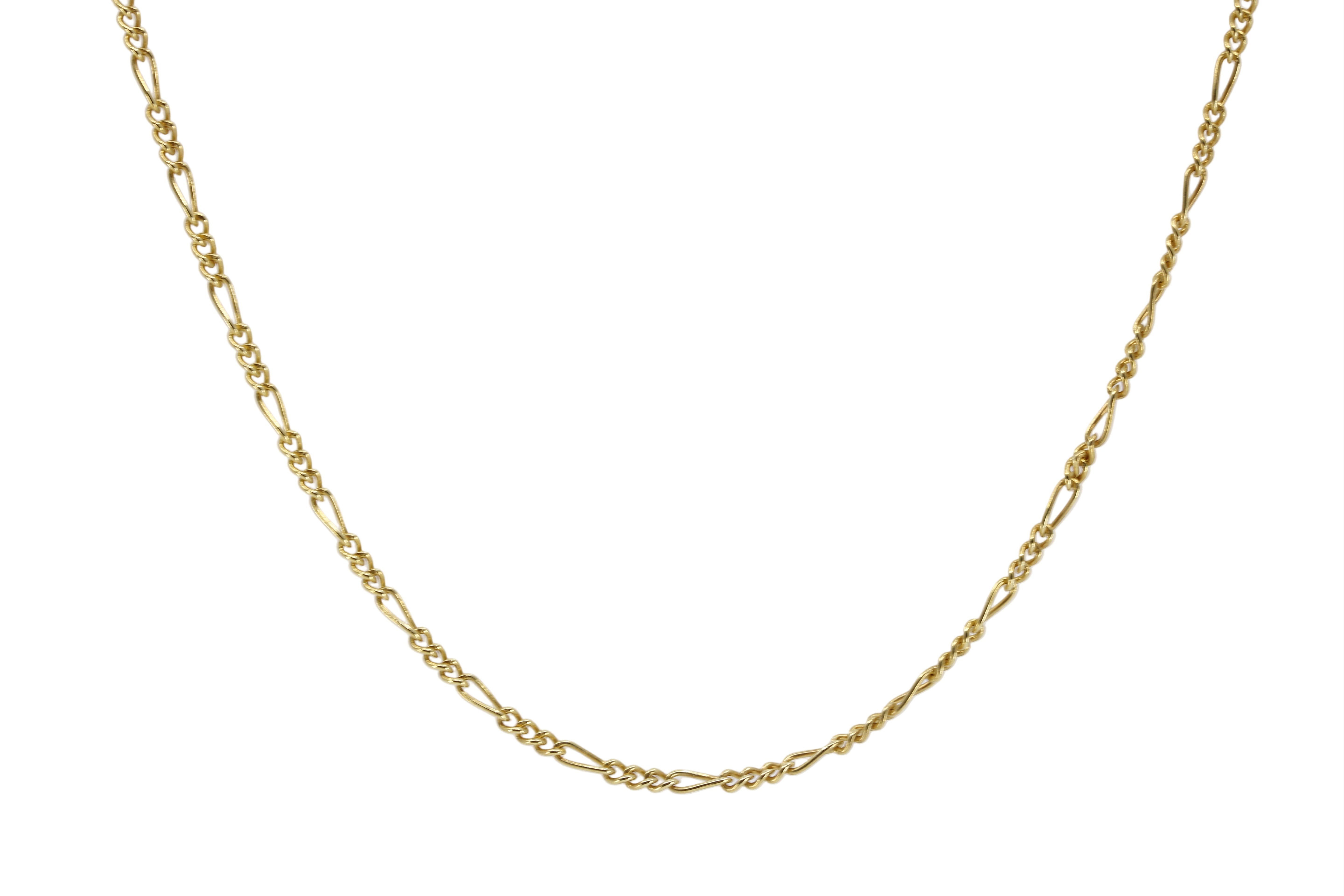 ESSENZA 18K Gold Vermeil Slim Figaro Chain Necklace