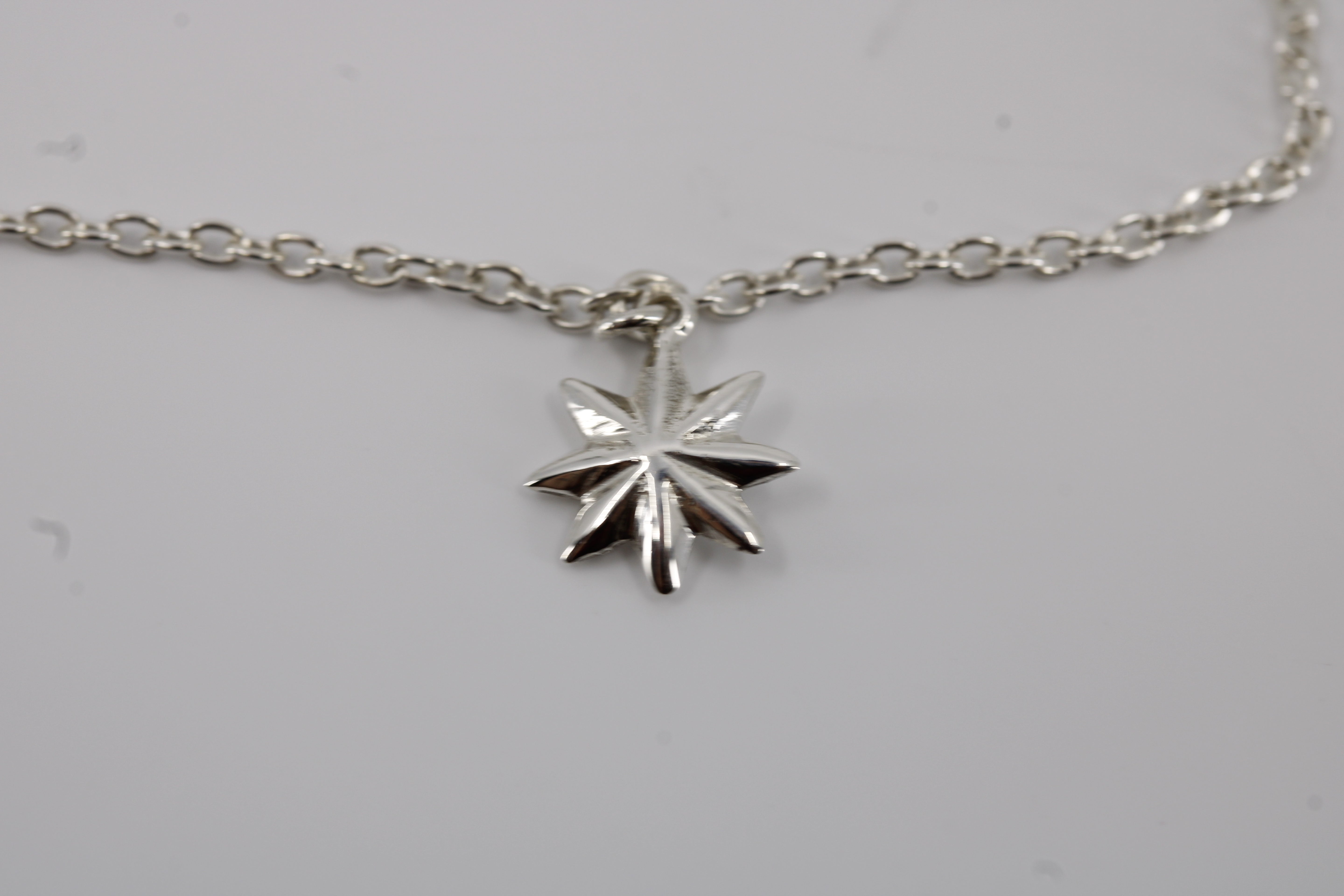 Linea Sterling Silver North Star Station Bracelet