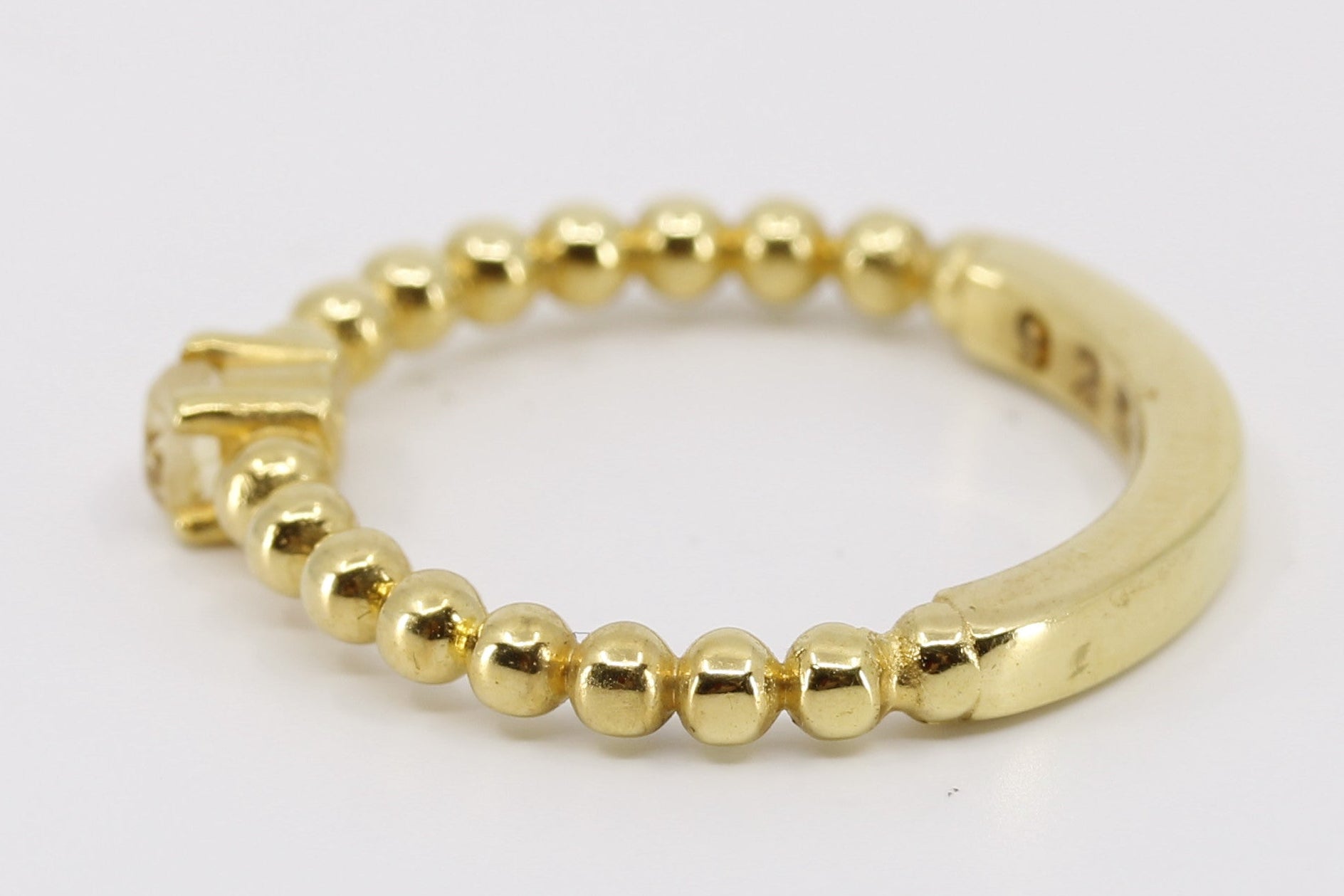 ASCENT Beaded Gemstone Band Ring with Citrine