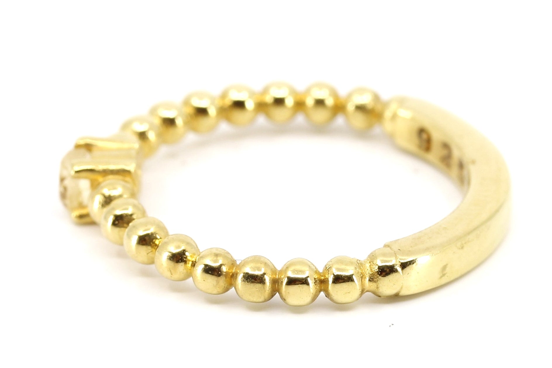 ASCENT Beaded Gemstone Band Ring with Citrine