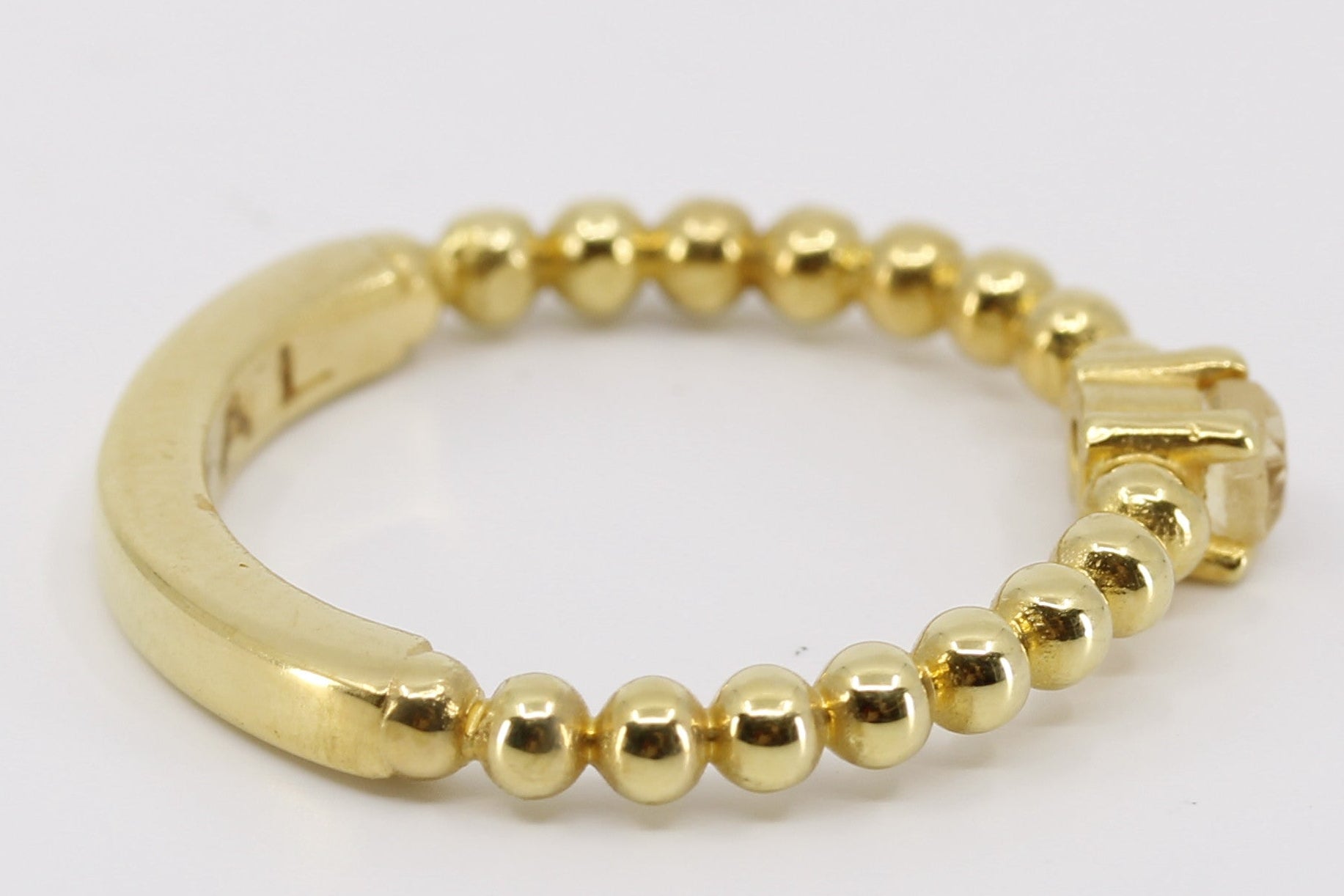 ASCENT Beaded Gemstone Band Ring with Citrine