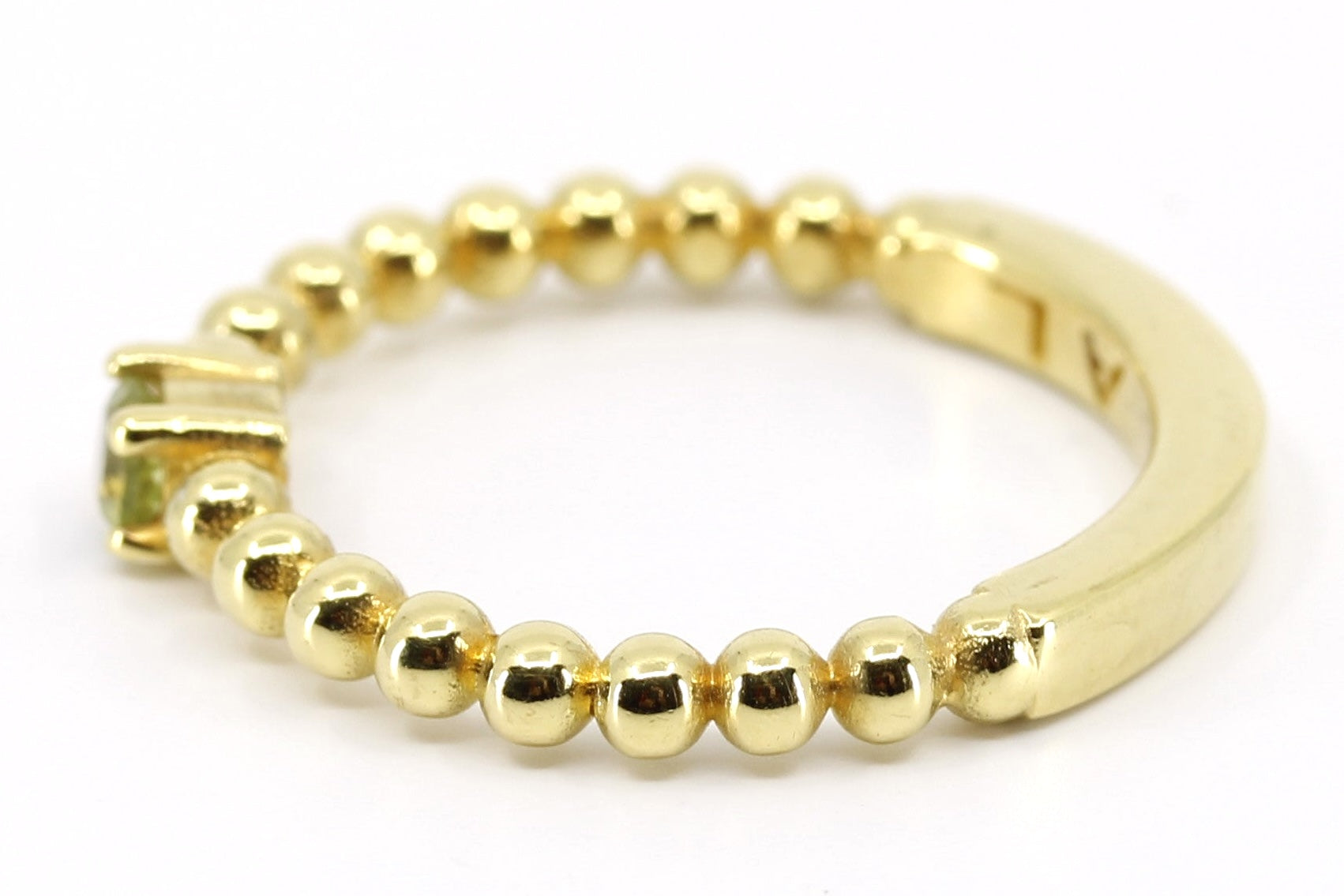 ASCENT Beaded Gemstone Band Ring with Peridot