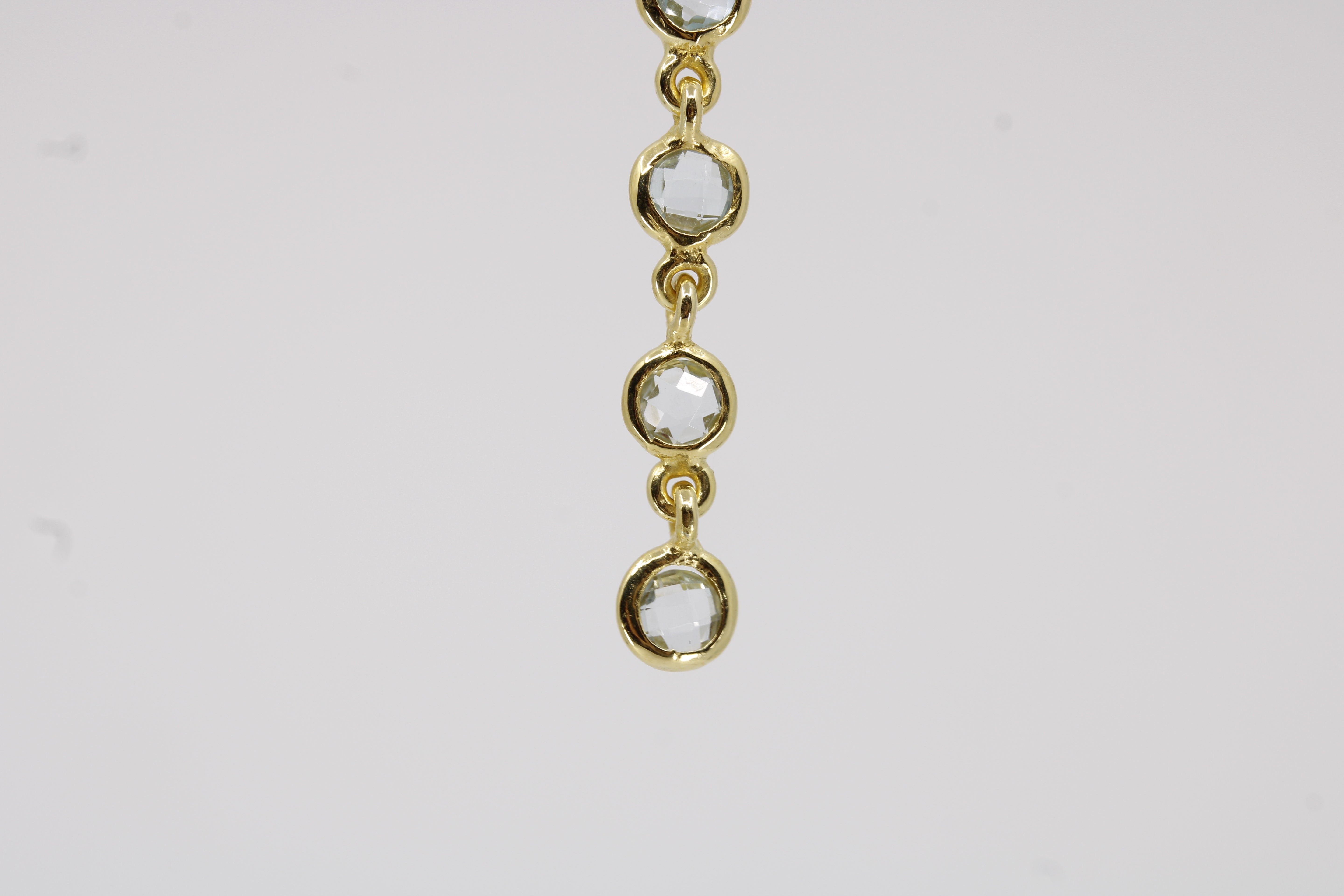 Luce 6 Stones Drop Earring with Blue Topaz