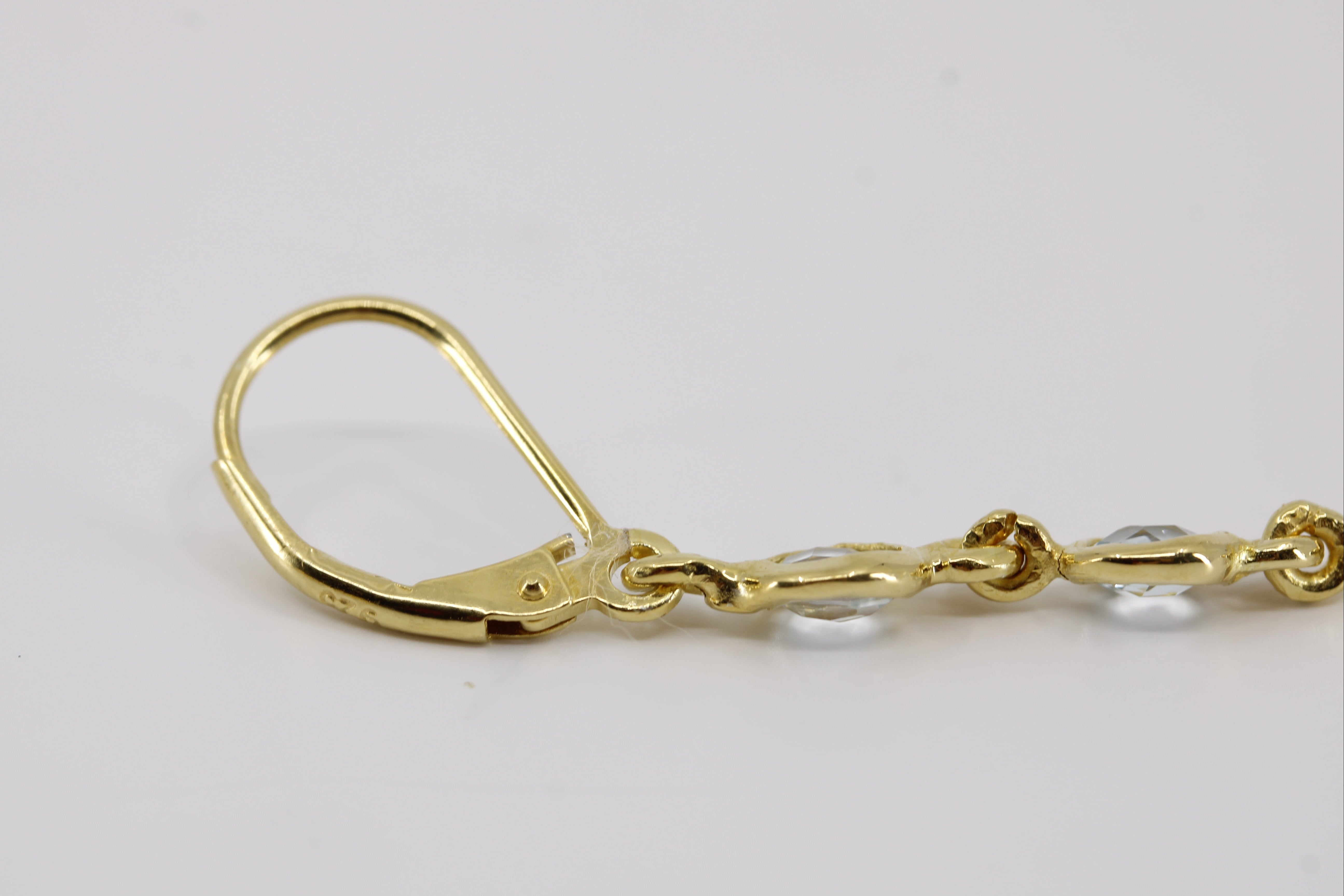 AURORA 6 Stones Drop Earring with Blue Topaz