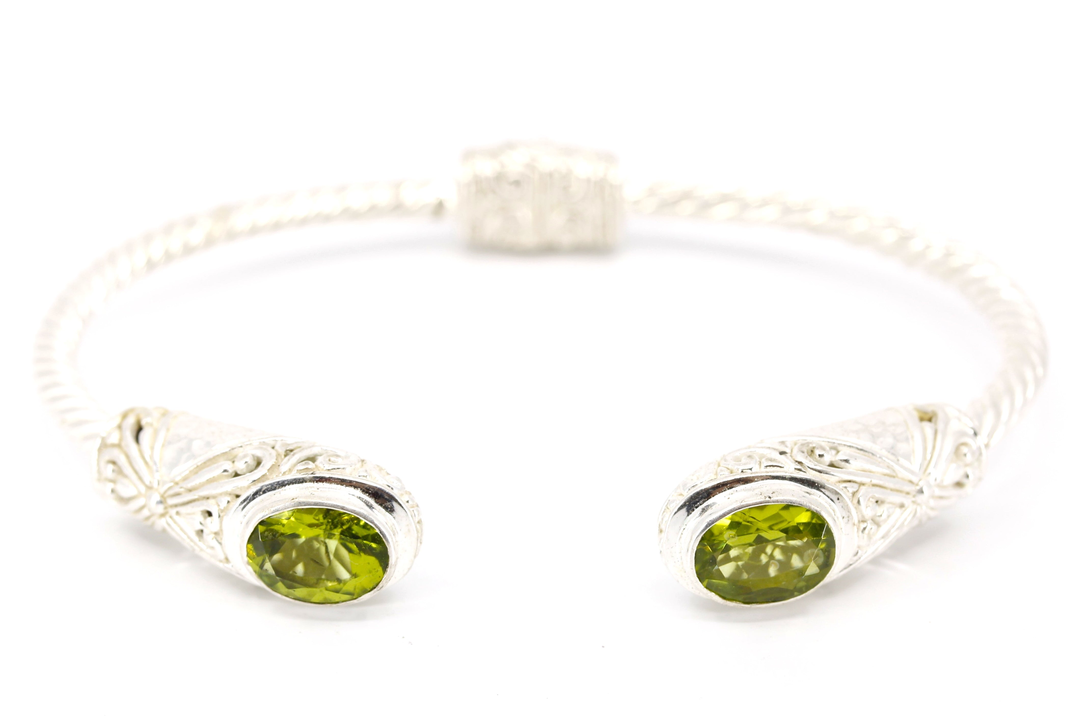 ALBA Peridot Rope Cuff Bracelet