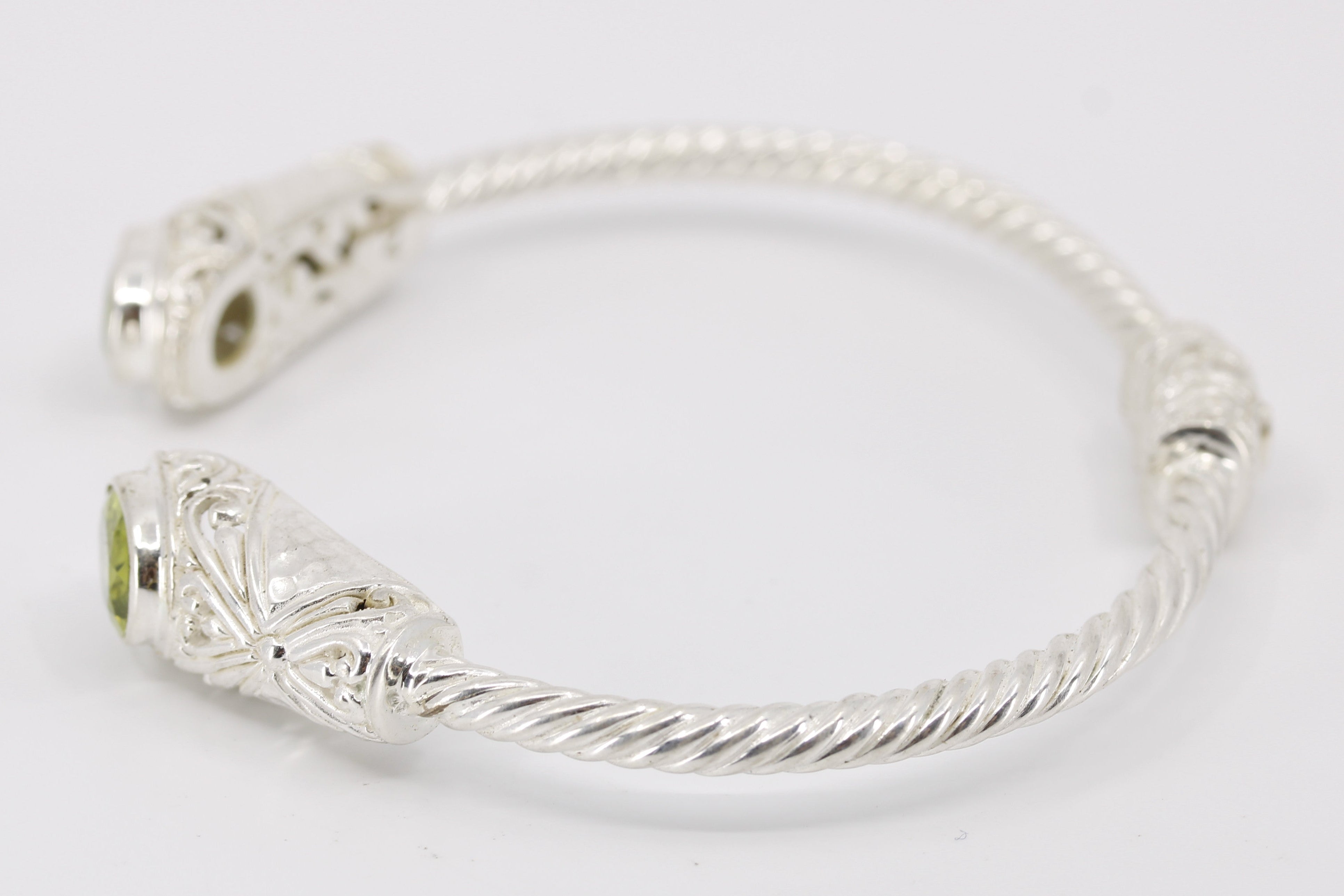 ALBA Peridot Rope Cuff Bracelet