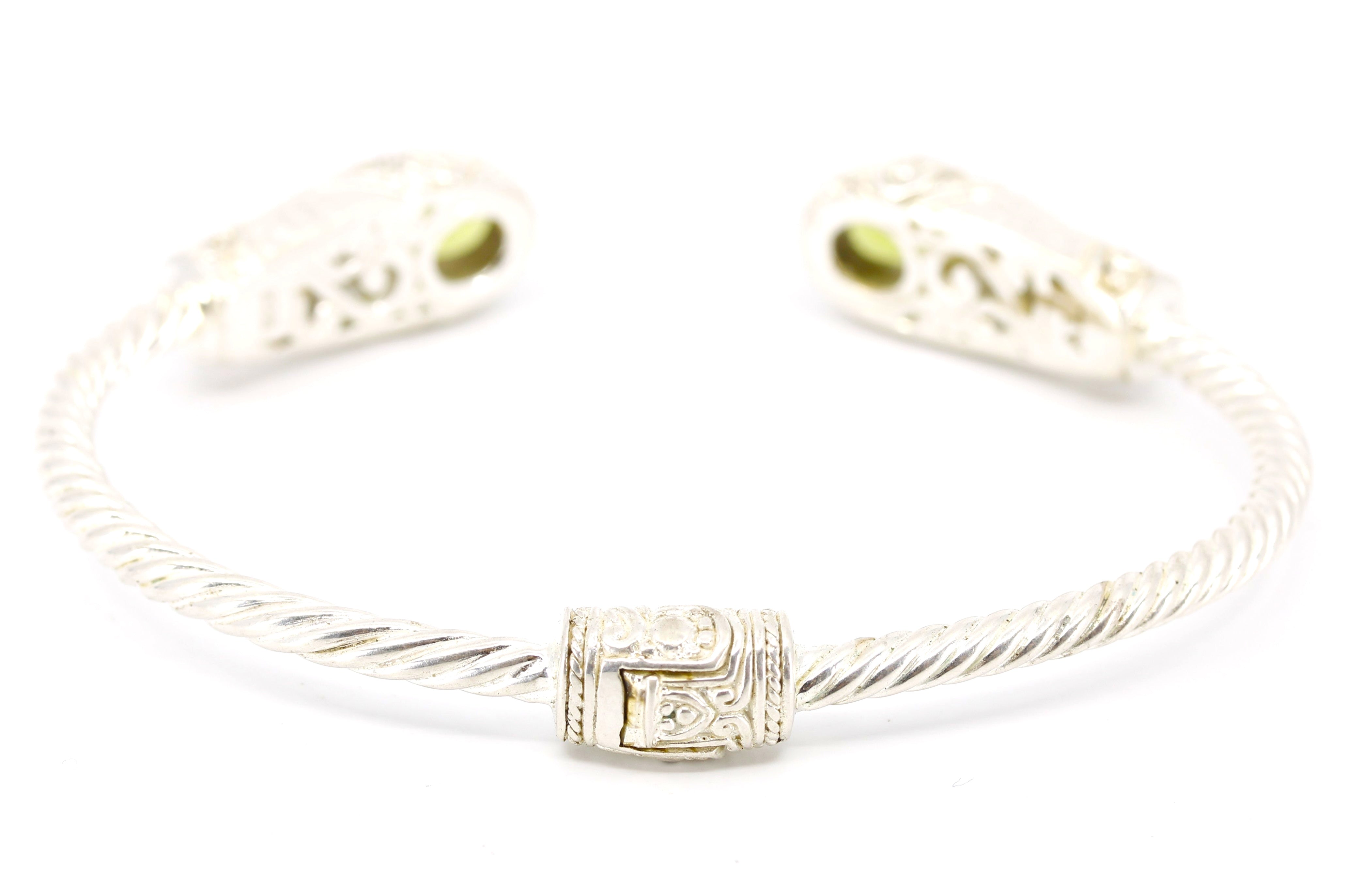 ALBA Peridot Rope Cuff Bracelet