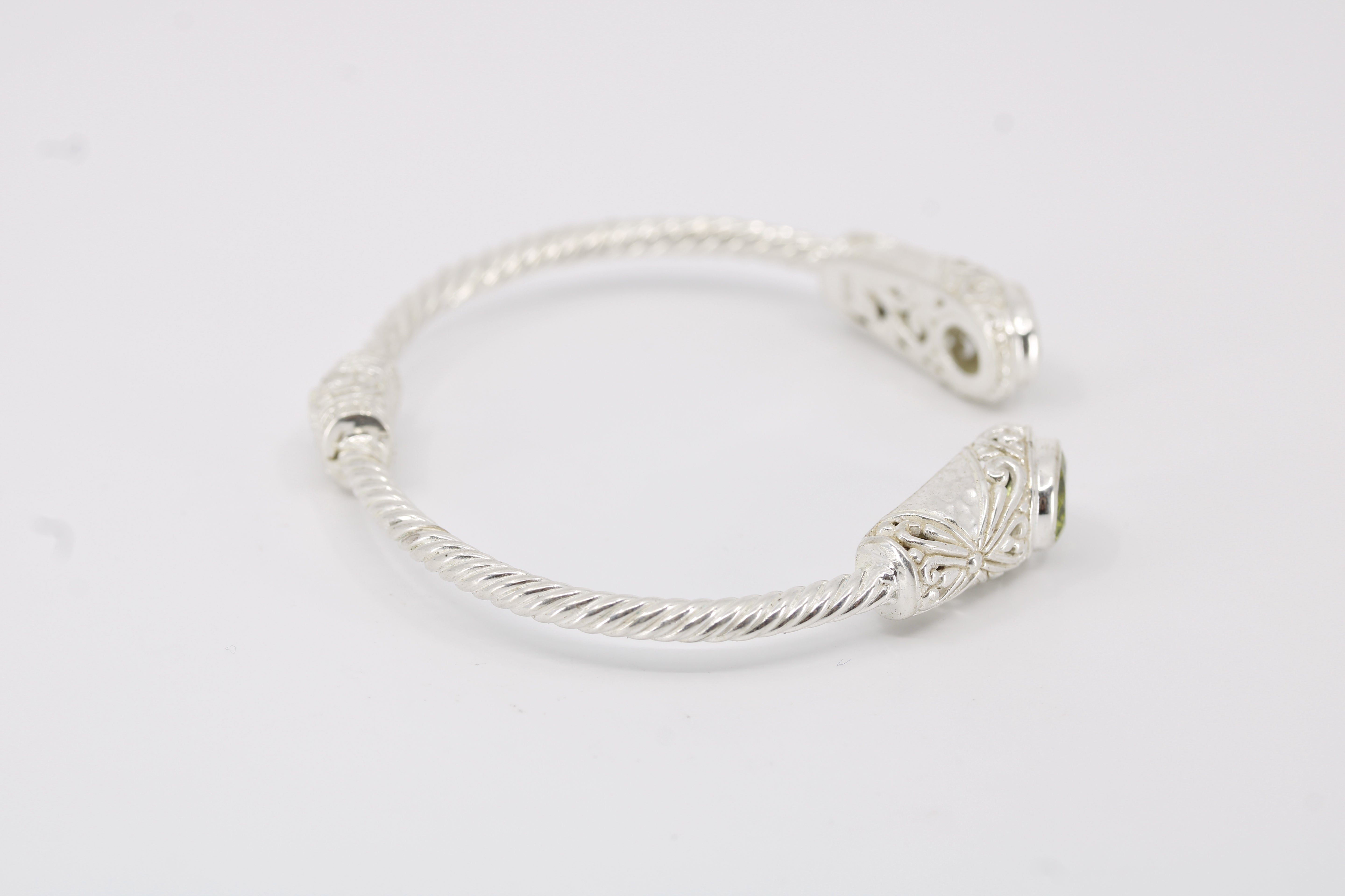 Casa Bali Peridot Rope Cuff Bracelet