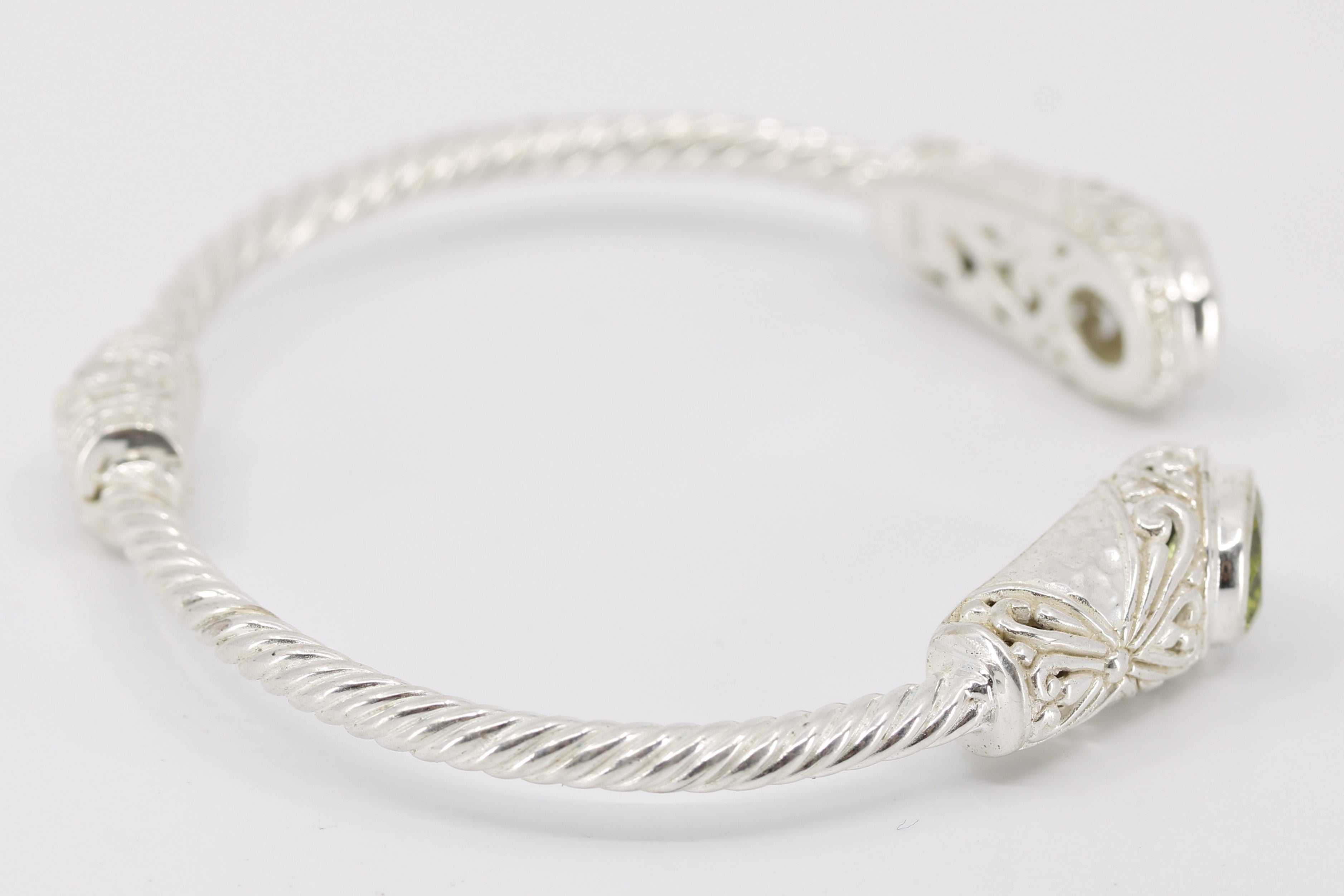 ALBA Peridot Rope Cuff Bracelet