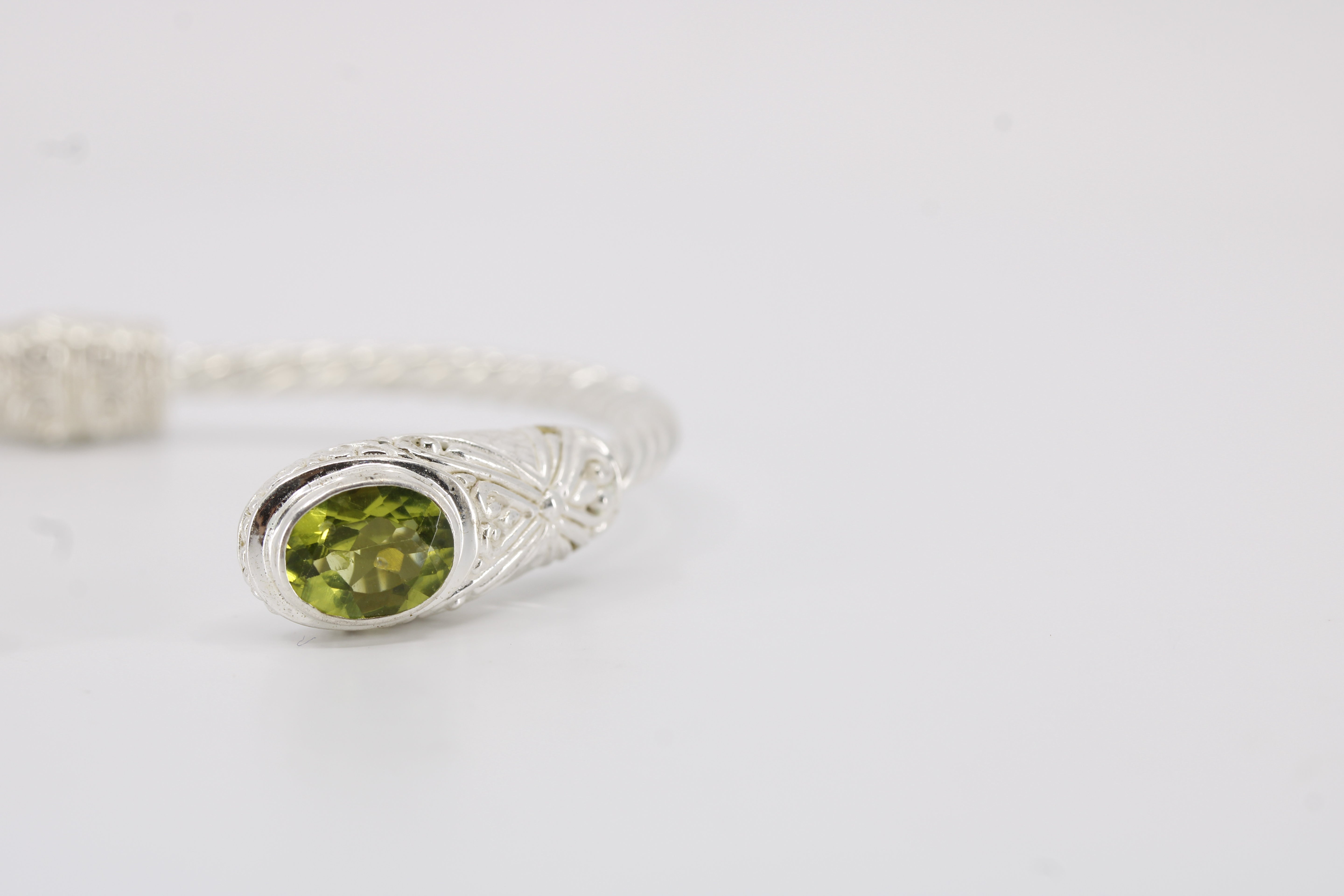 Casa Bali Peridot Rope Cuff Bracelet