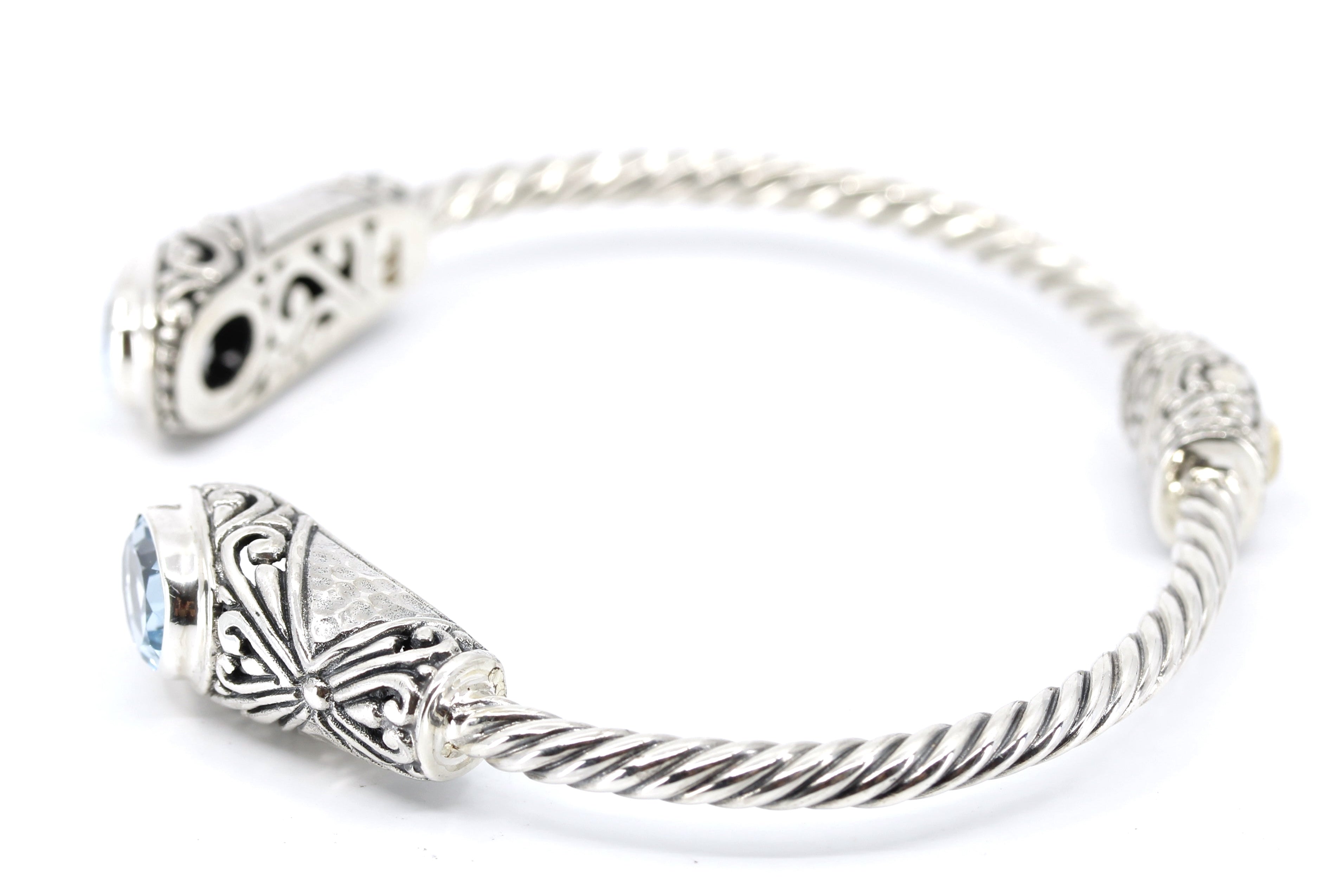 ALBA Blue Topaz Rope Cuff Bracelet