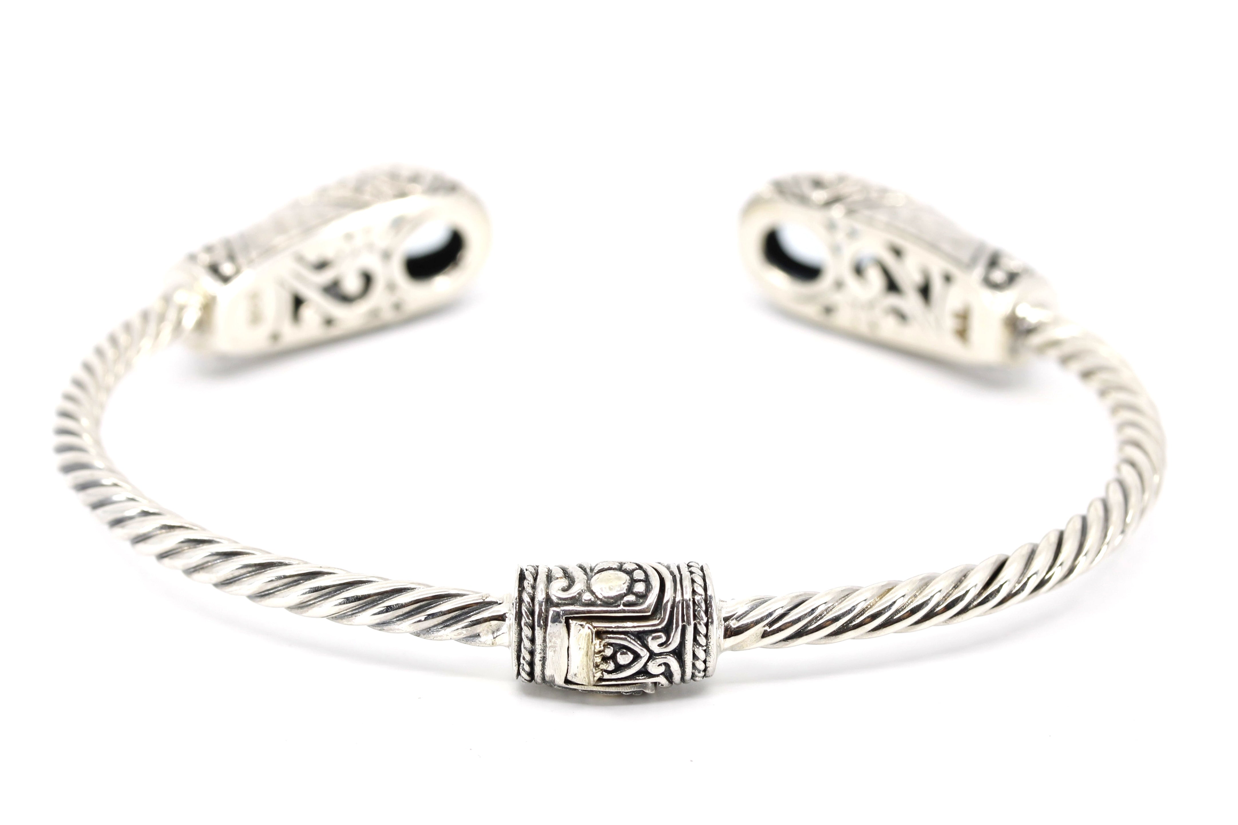 ALBA Blue Topaz Rope Cuff Bracelet