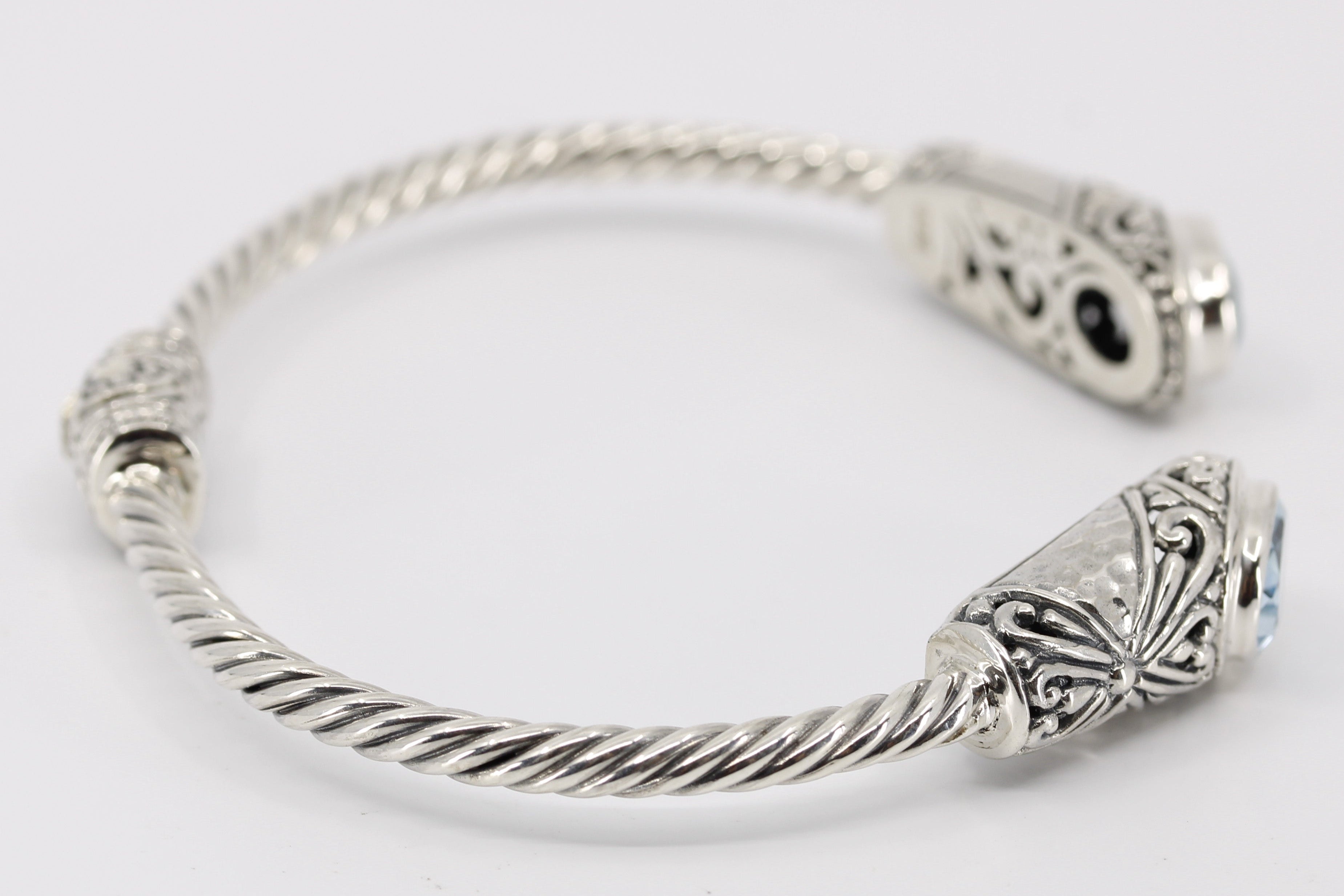 ALBA Blue Topaz Rope Cuff Bracelet