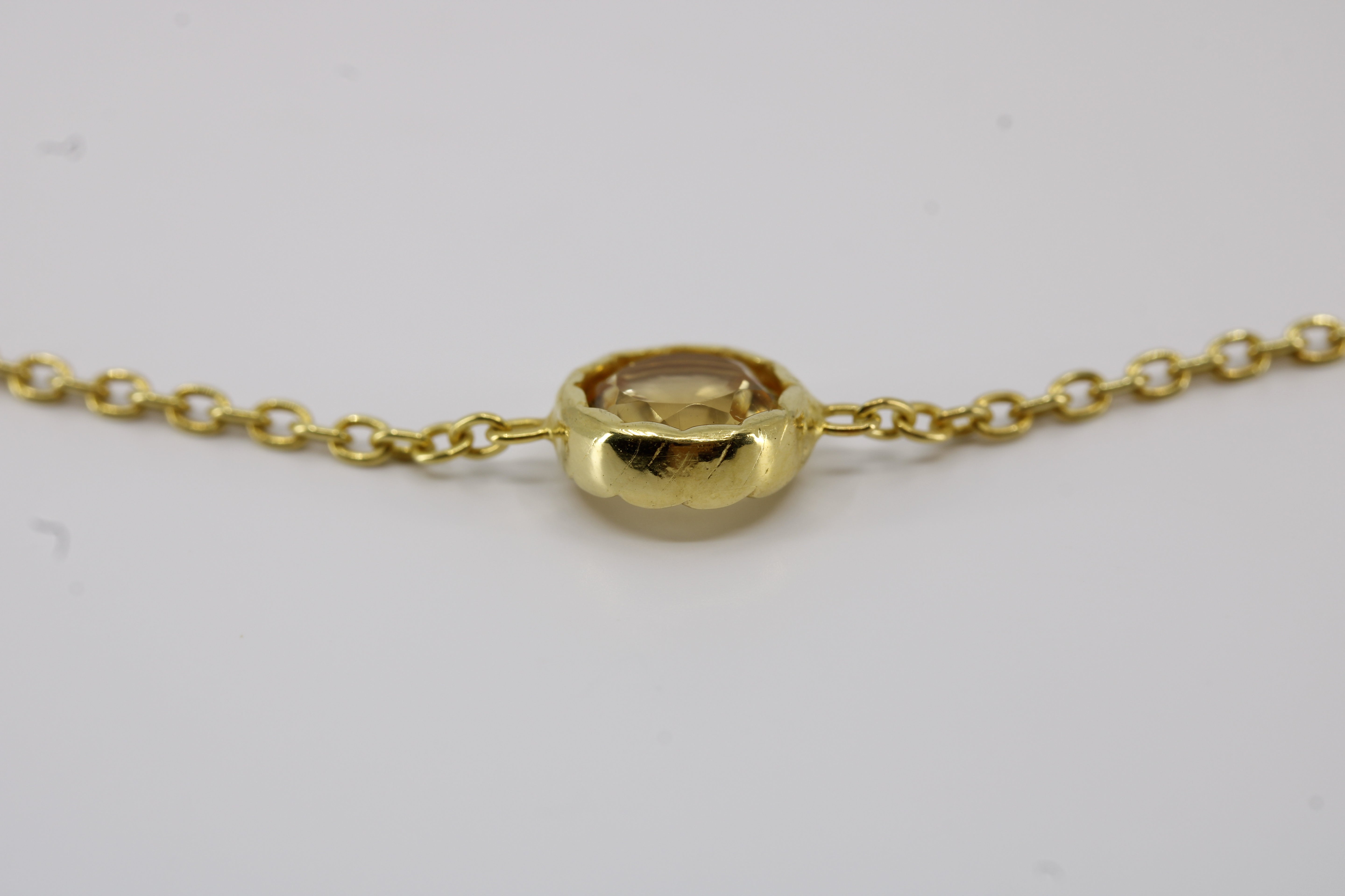 Luce 18K Gold Vermeil Solitaire Bezel Bracelet with Citrine