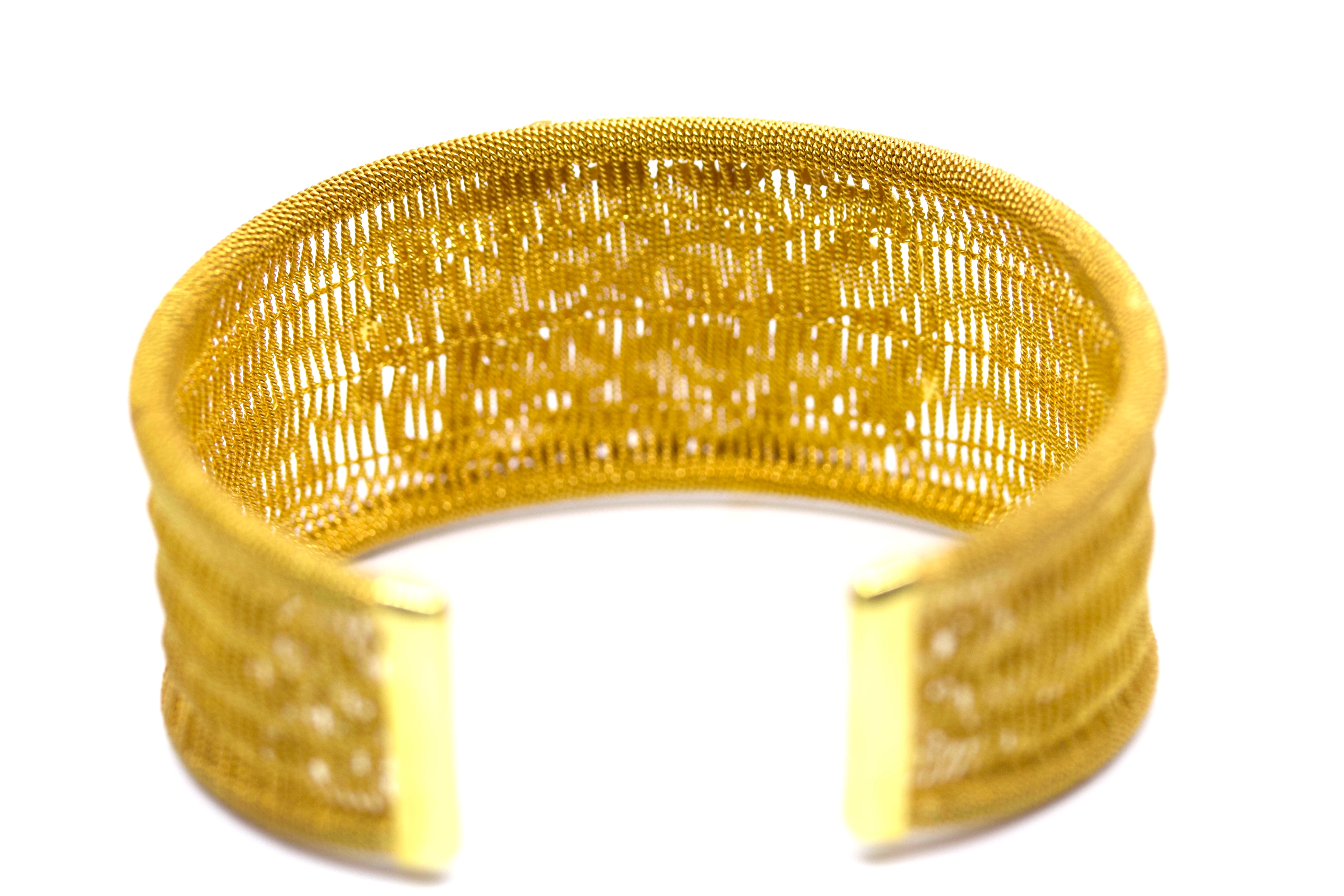 RICAMI 18K Gold Vermeil wide-cuff Bracelet