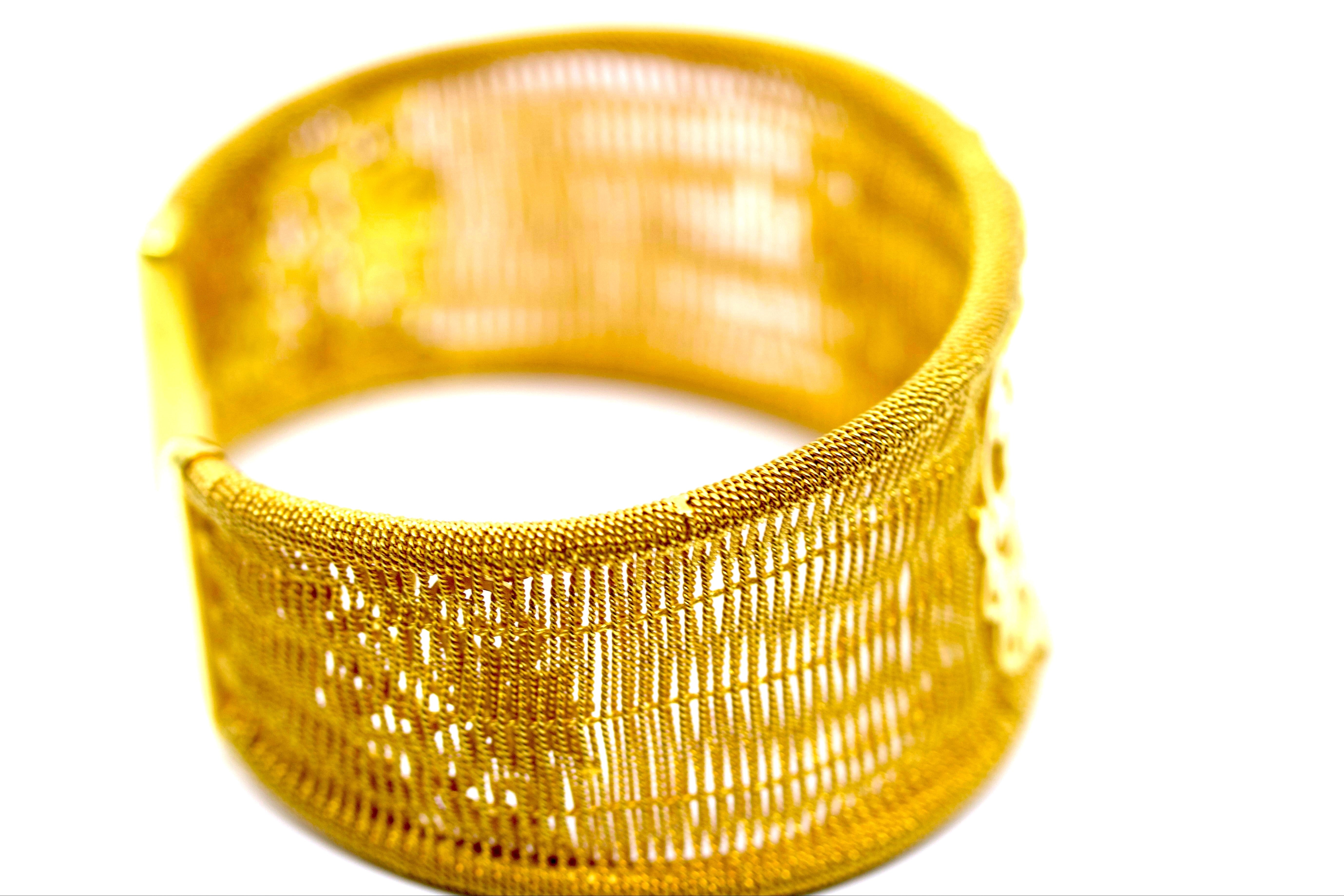 RICAMI 18K Gold Vermeil wide-cuff Bracelet