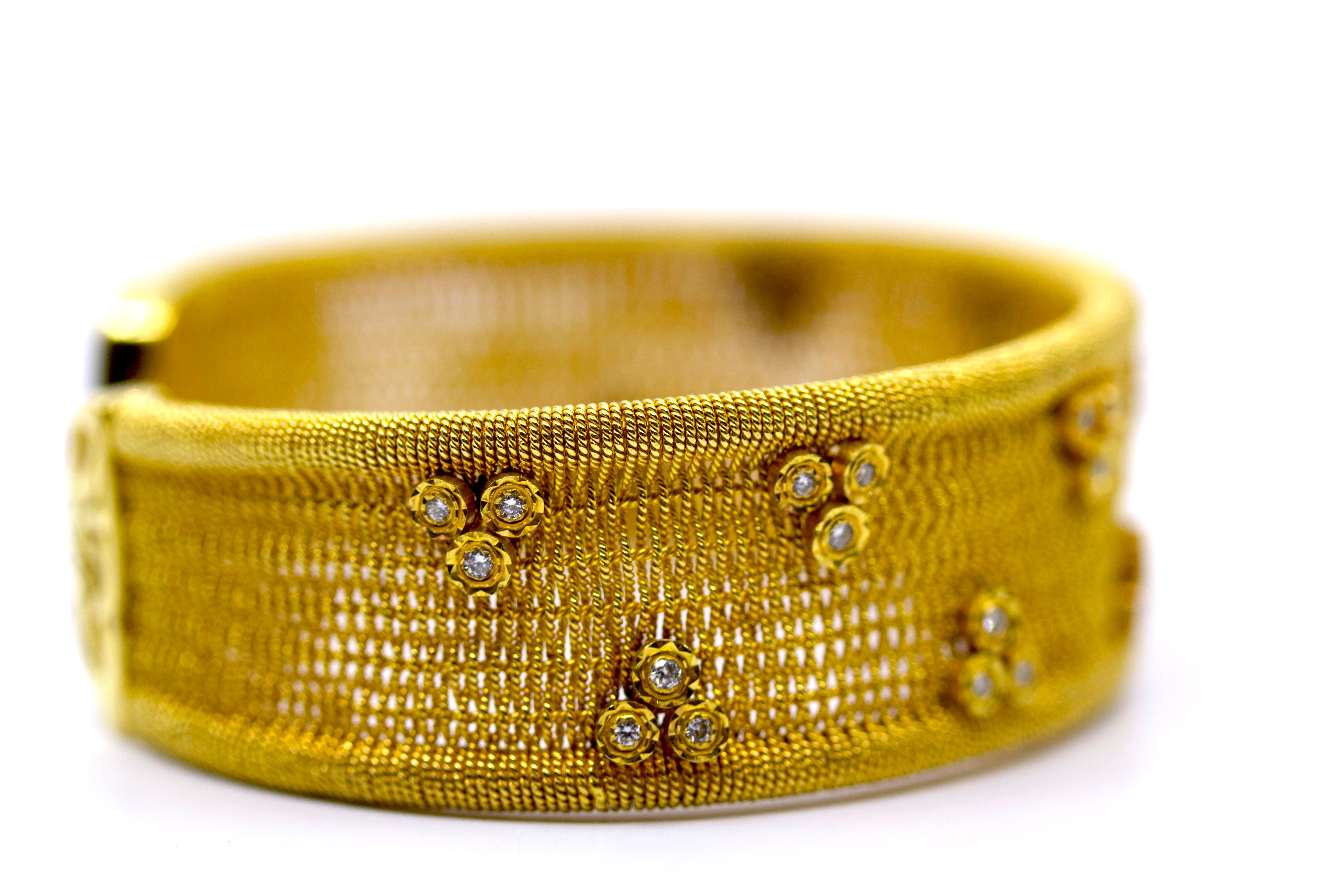 RICAMI 18K Gold Vermeil Bracelet with Diamonds