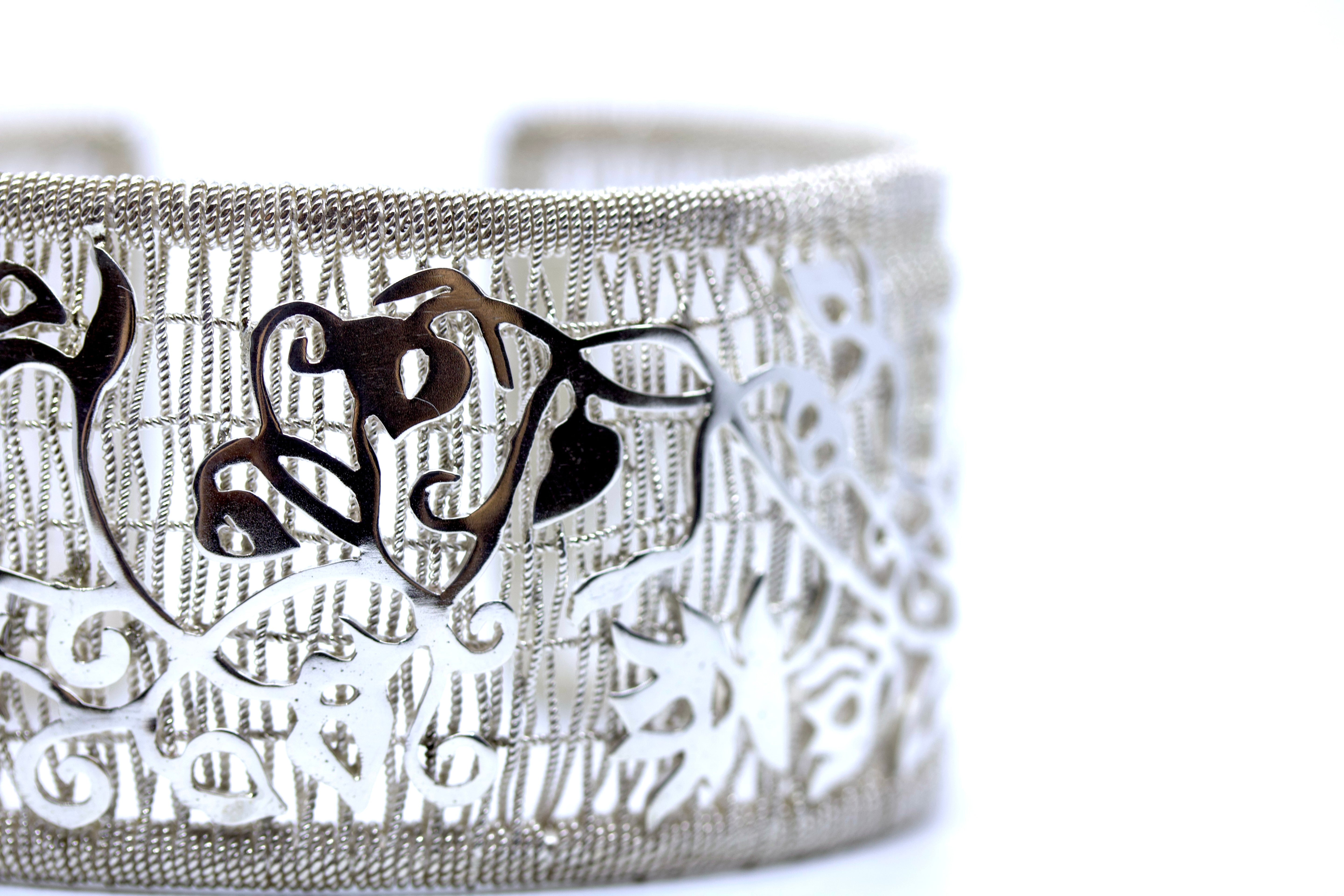 HIMALAYA Sterling Silver Large Ricami Bracelet