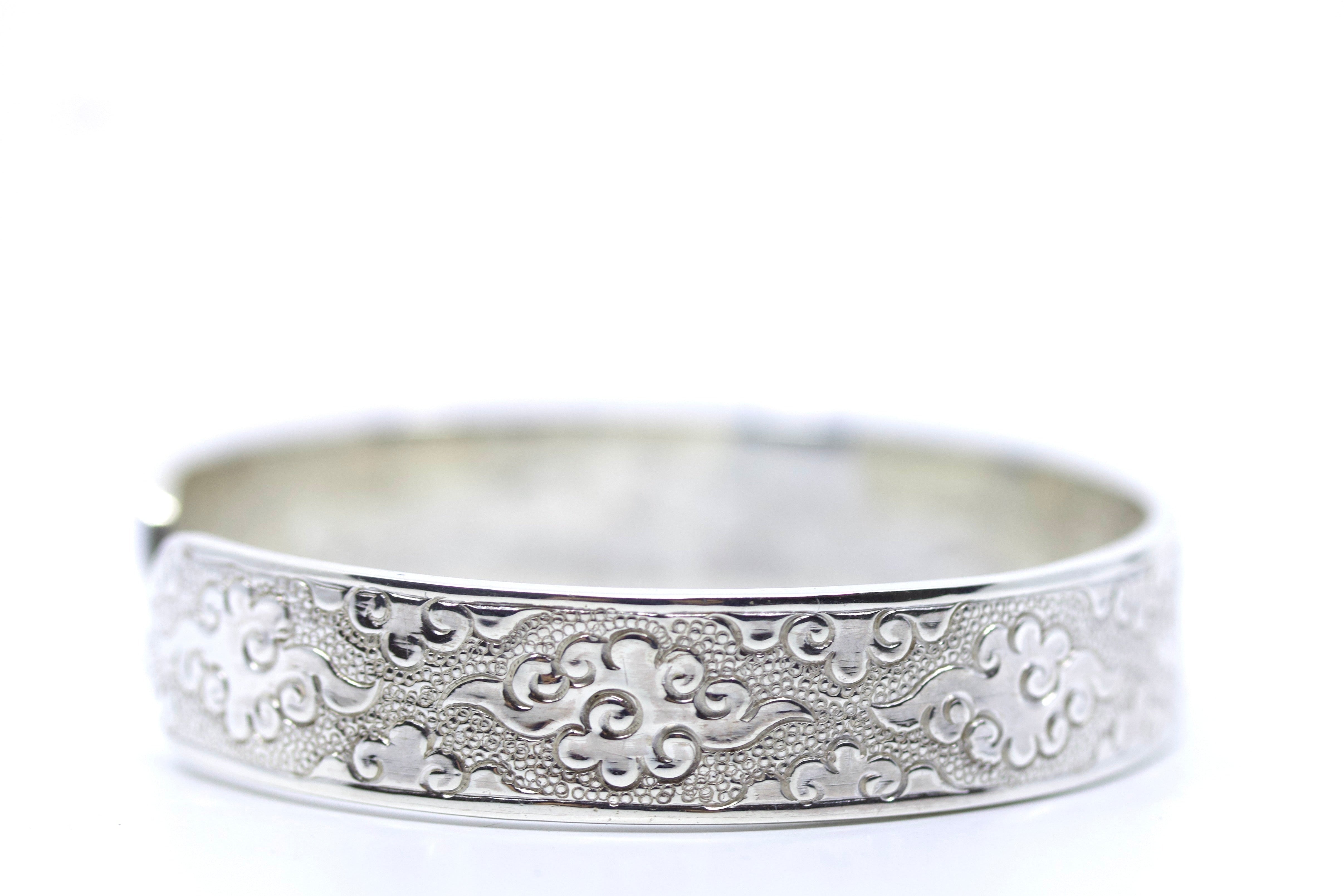 HIMALAYA Sterling Silver Large Cuff Bracelet